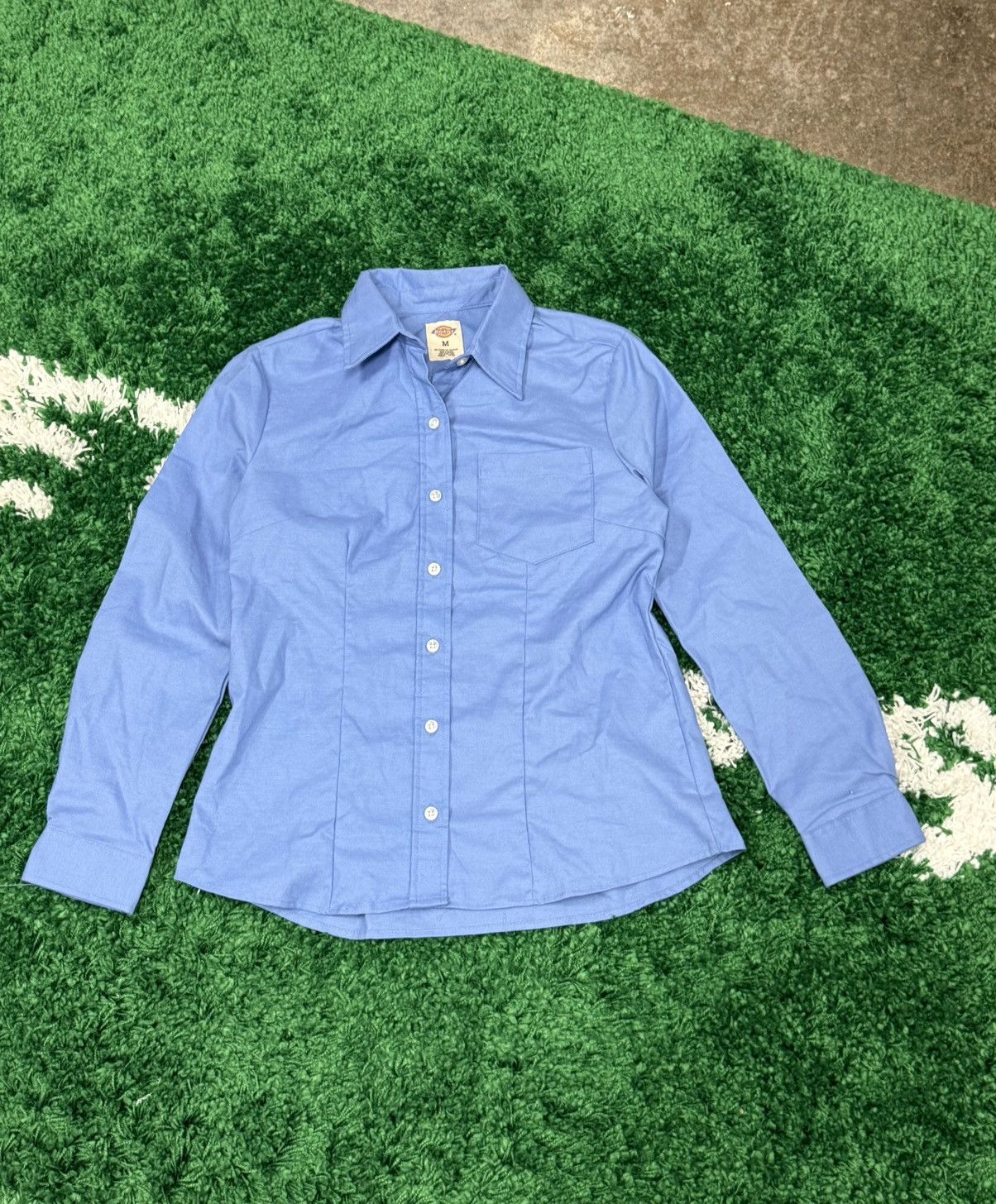 Dickies Dickies Blue Yoke Pocket Blouse Button Shirt Medium Size M / US 6-8 / IT 42-44 - 1 Thumbnail