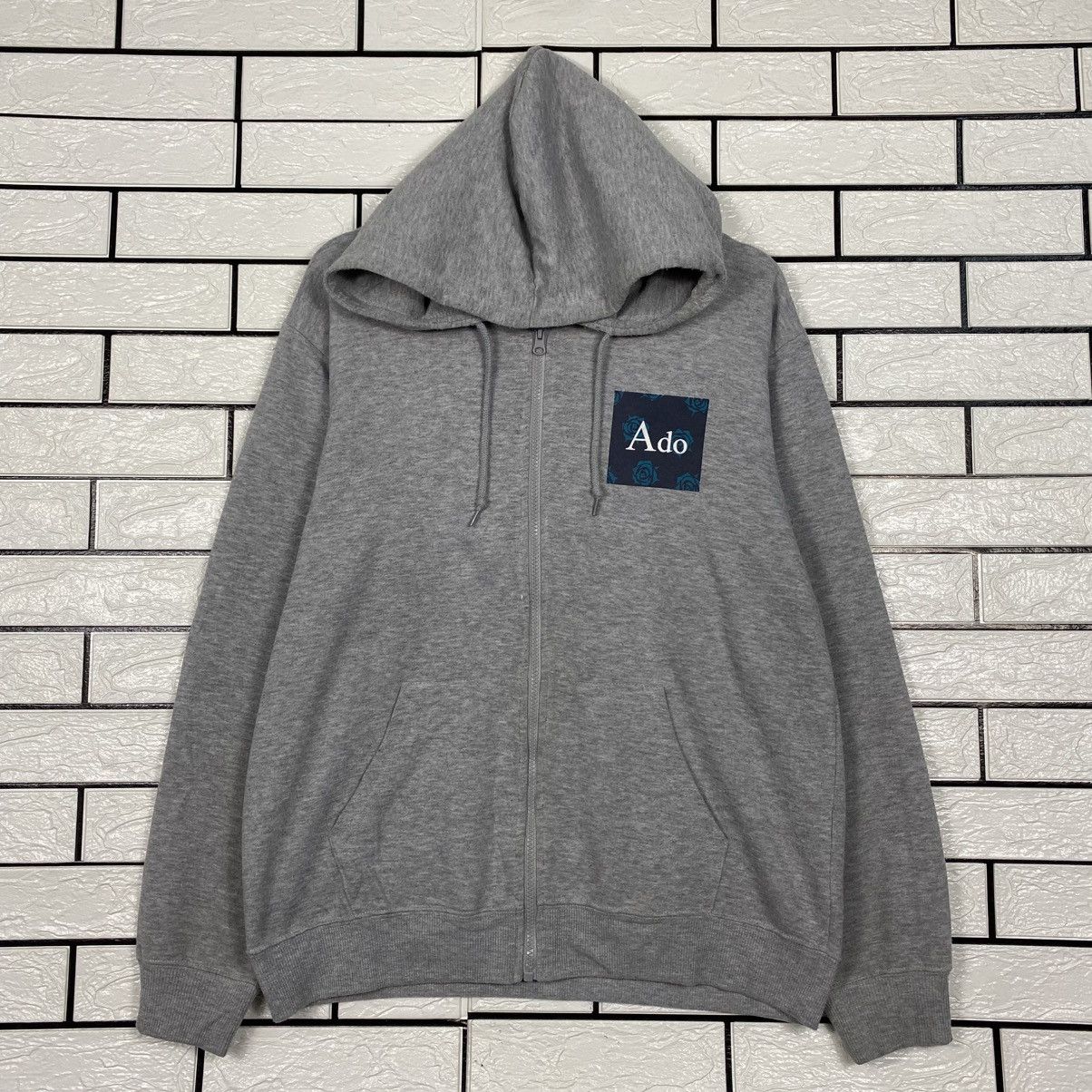 Japanese Brand Vintage Zipper Hoodie Ado Cartoon Big Logo Size US L / EU 52-54 / 3 - 2 Thumbnail