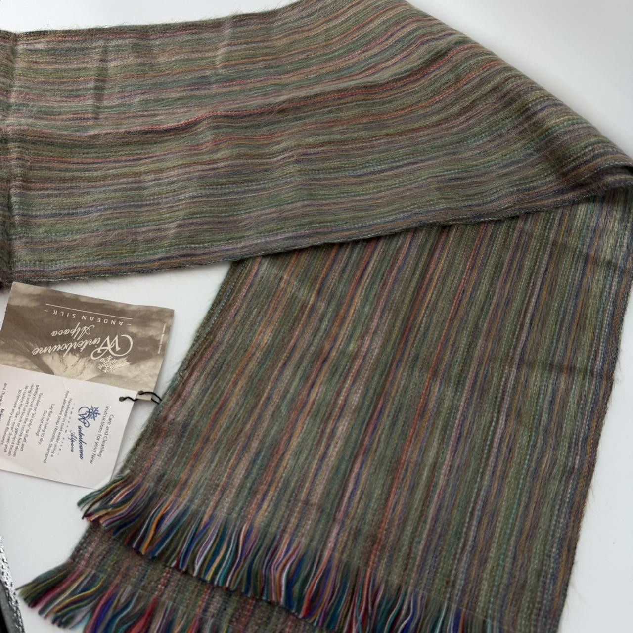 Other NWT Winterbourne Andean Alpaca Scarf 60% Alpaca Handmade Size ONE SIZE - 2 Thumbnail