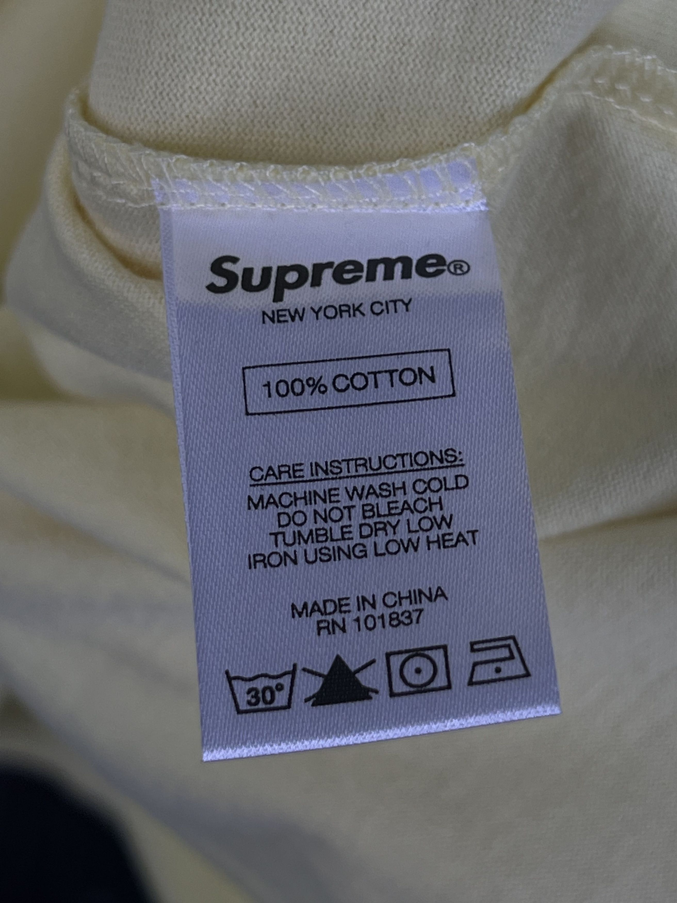 Supreme UNWORN* MESH STRIPE POCKET SS19 TEE Yellow Size US L / EU 52-54 / 3 - 7 Thumbnail
