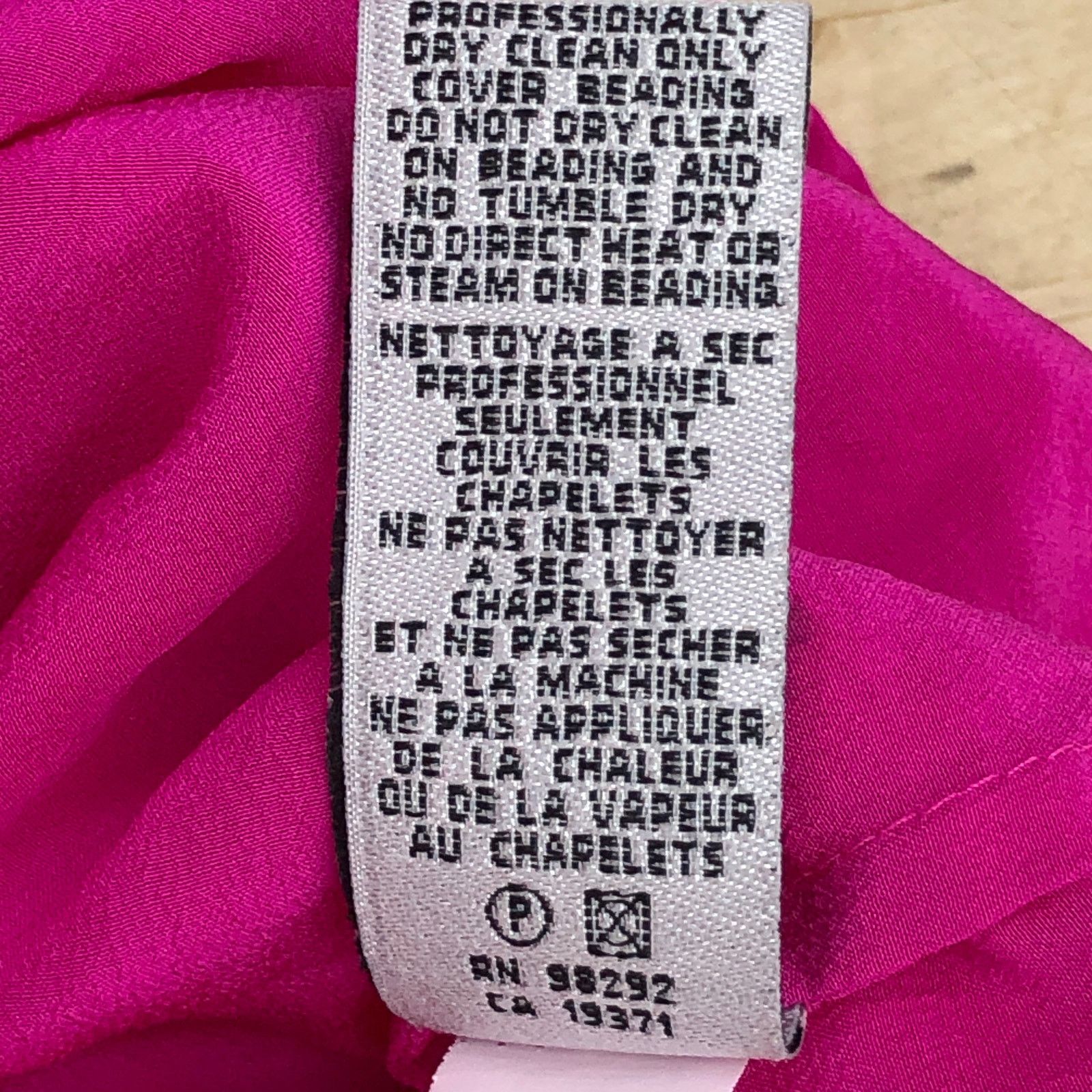 Tibi Tibi Size 4 Dress Sheath Silk Beaded Sleeveless Fuchsia Pink Size S / US 4 / IT 40 - 14 Thumbnail