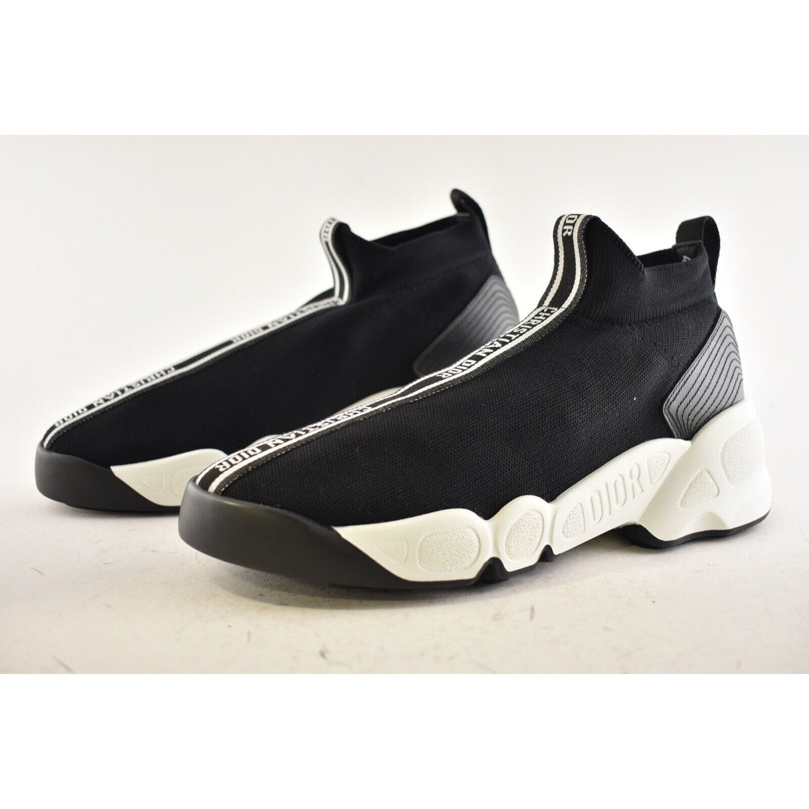 Dior Dior F. Two Point Zero Black Knit Flat Trainer Sneaker 41.5 Size US 11.5 / IT 41.5 - 10 Thumbnail