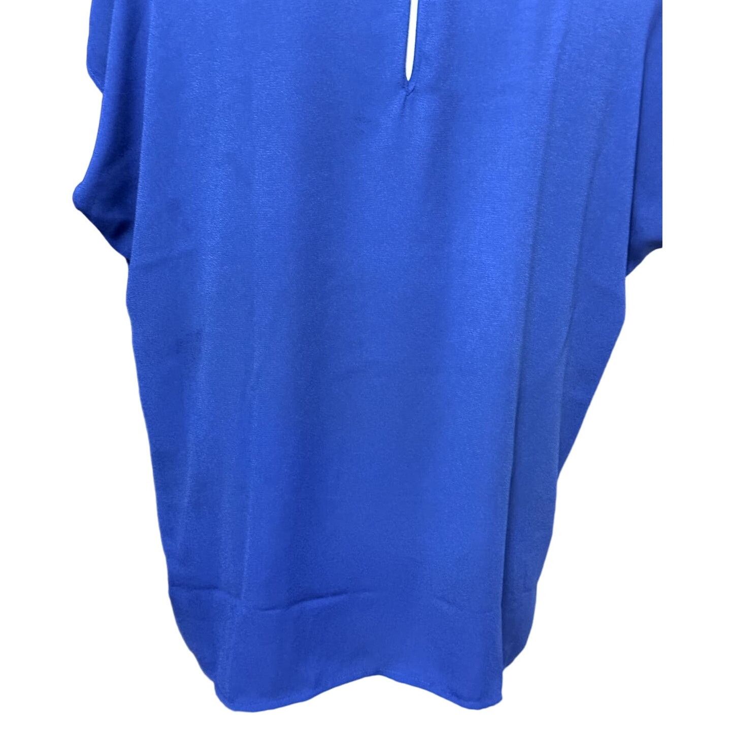 Other Halogen Blouse Cap Sleeve Jewel Neckline Blue Size 1X NWOT Size XL / US 12-14 / IT 48-50 - 6 Thumbnail