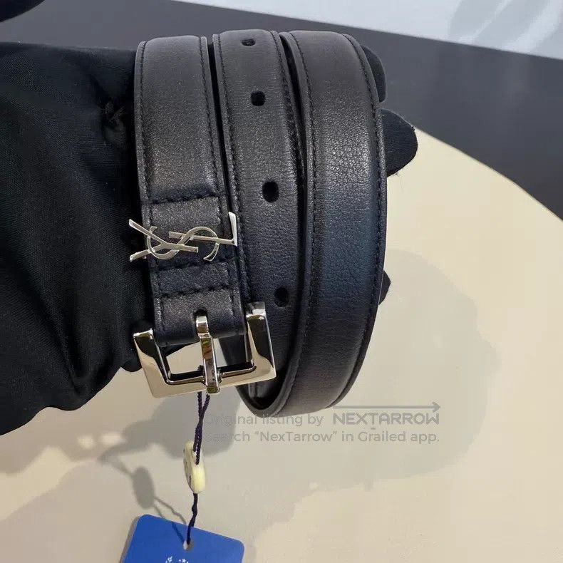 Saint Laurent Paris Saint Laurent Paris Square Buckle Belt i Size ONE SIZE - 3 Thumbnail