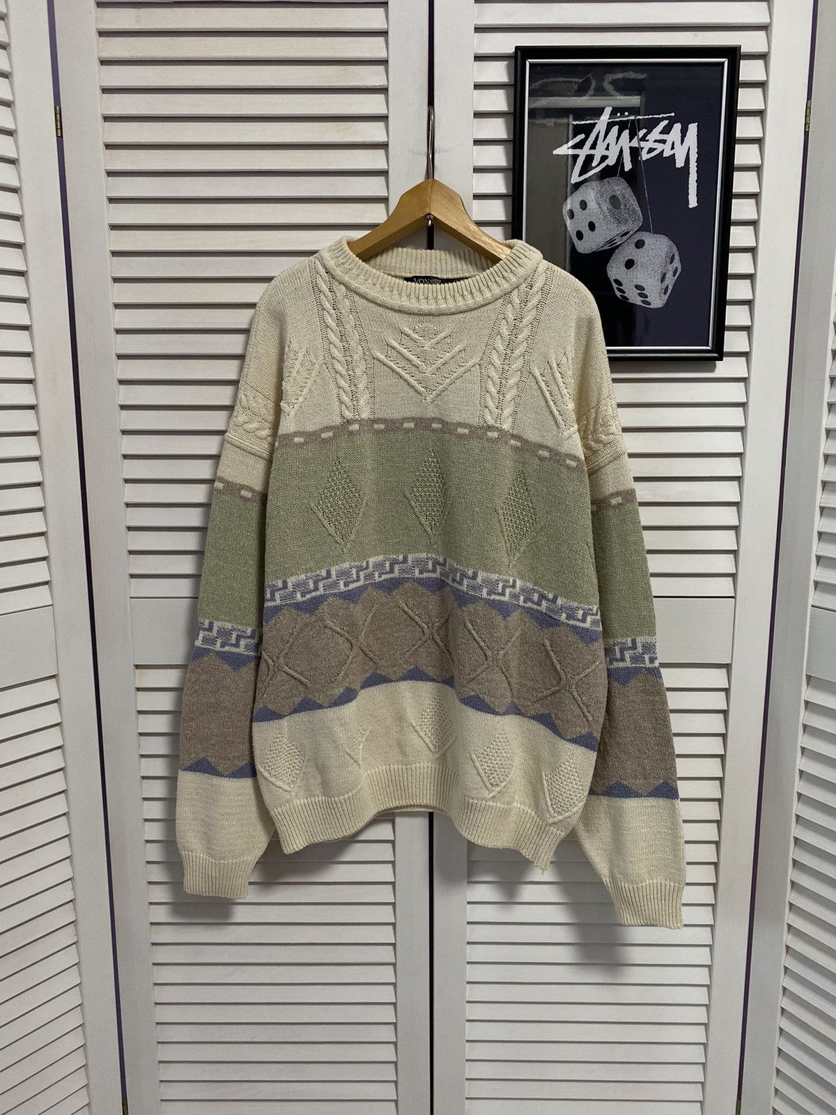 Japanese Brand Vintage 90s Knit Sweater Retro Vonehr Coogi Style Size US M / EU 48-50 / 2 - 1 Thumbnail
