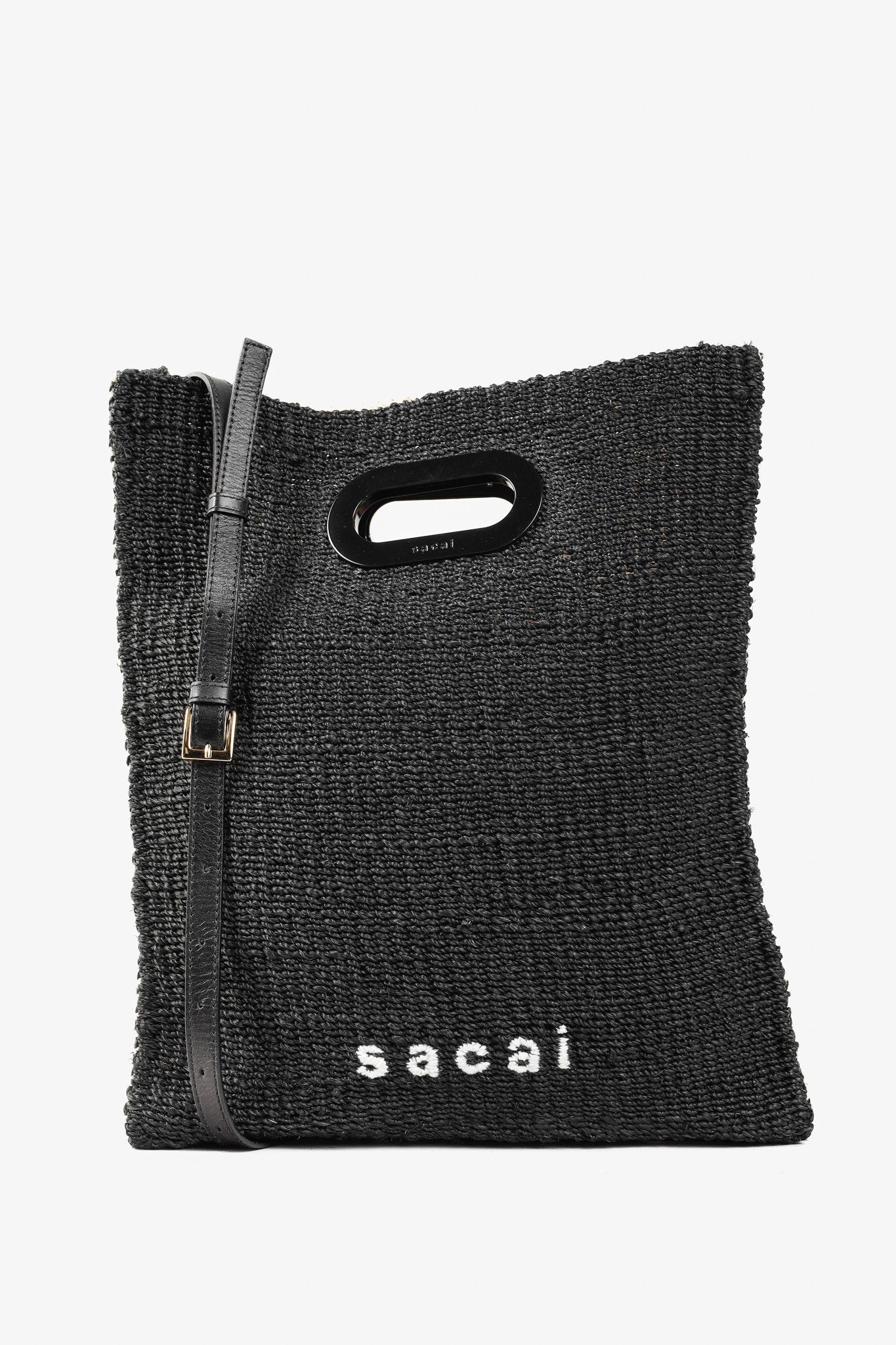 Sacai Sacai Abacá Medium Shopper Bag w/ Multi-Carry Calfskin Strap Size ONE SIZE - 1 Thumbnail