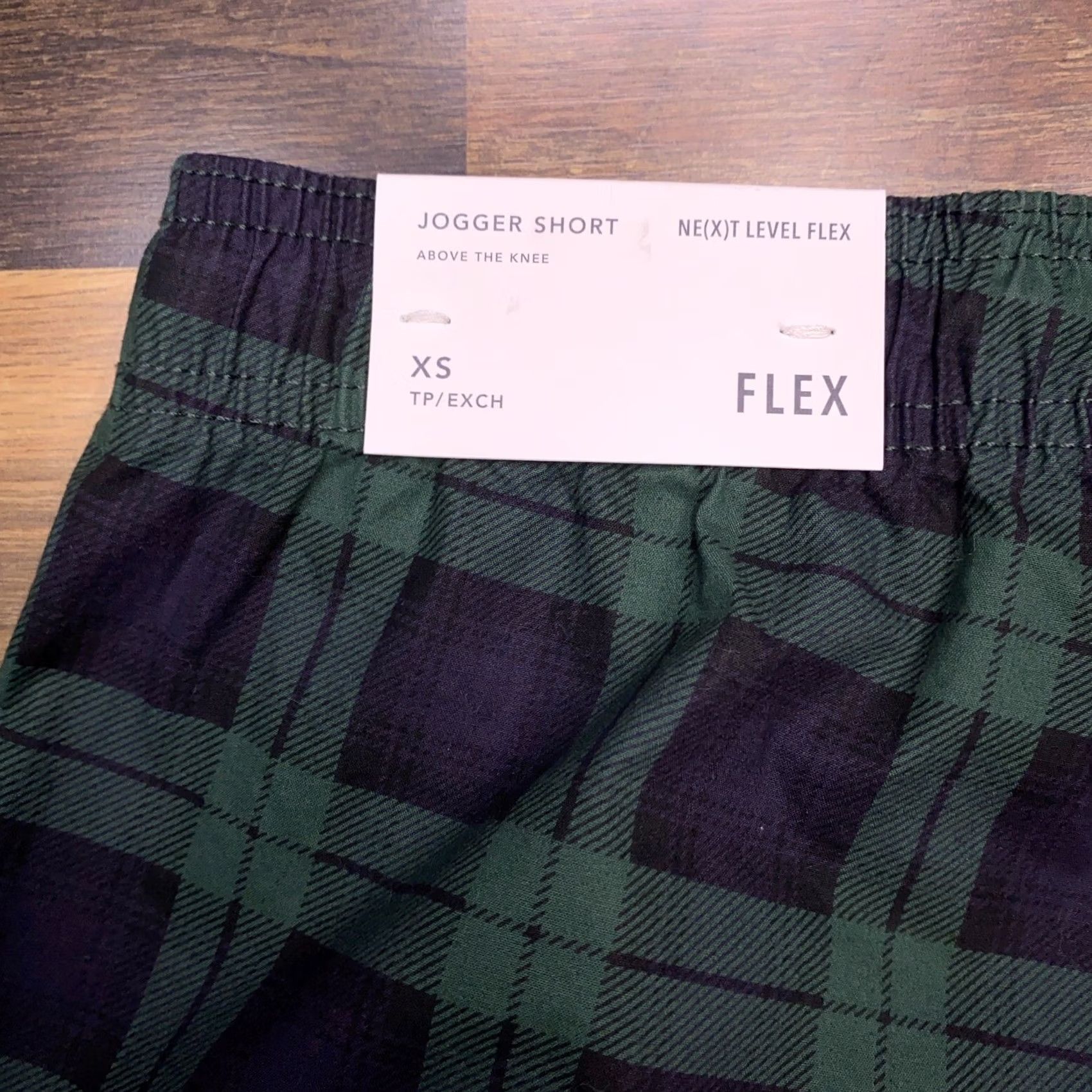 American Eagle Outfitters American Eagle Outfitters Jogger Short Mens XS Green Plaid Drawstring Stretch New Size US 27 - 7 Thumbnail
