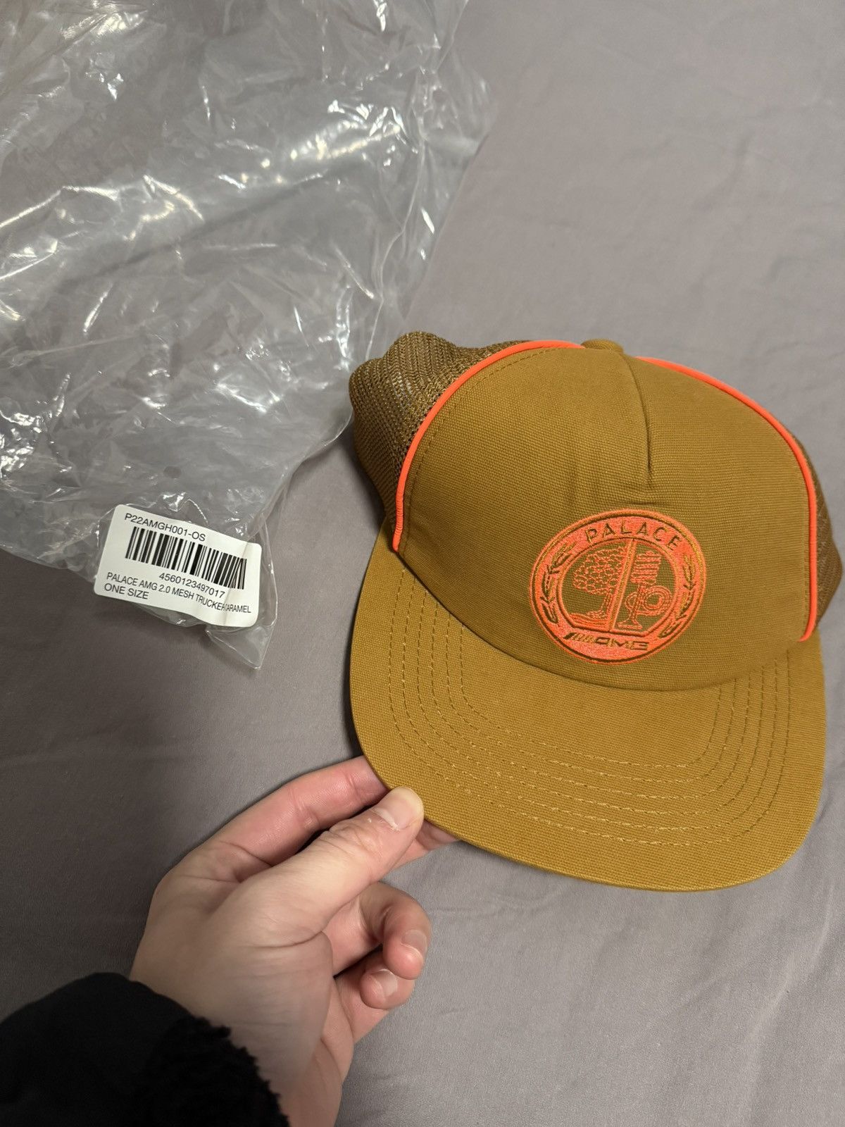 Evisu × Palace × Vintage Palace Evisu Dice Mesh Trucker Hat Raw