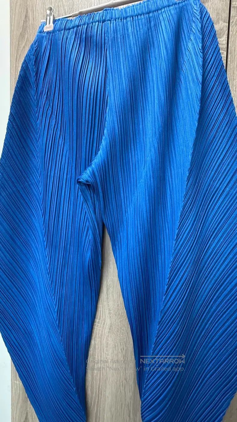 Issey Miyake Issey Miyake size:3 Irregular Pants Blue Size 23" - 3 Thumbnail
