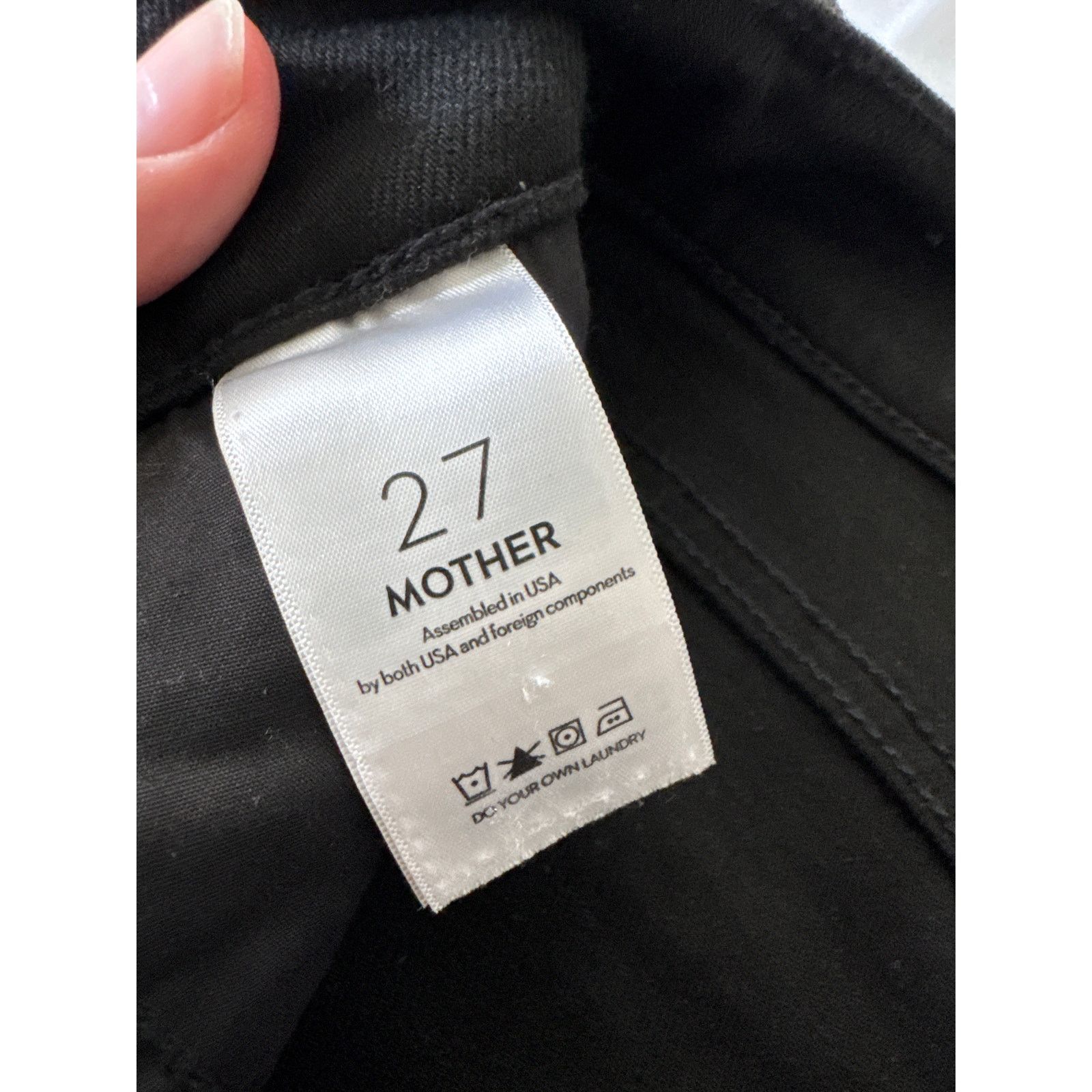 MOTHER MOTHER The Straight Up Rambler Cargo Jeans Pitch Black Size 27" / US 4 / IT 40 - 6 Thumbnail