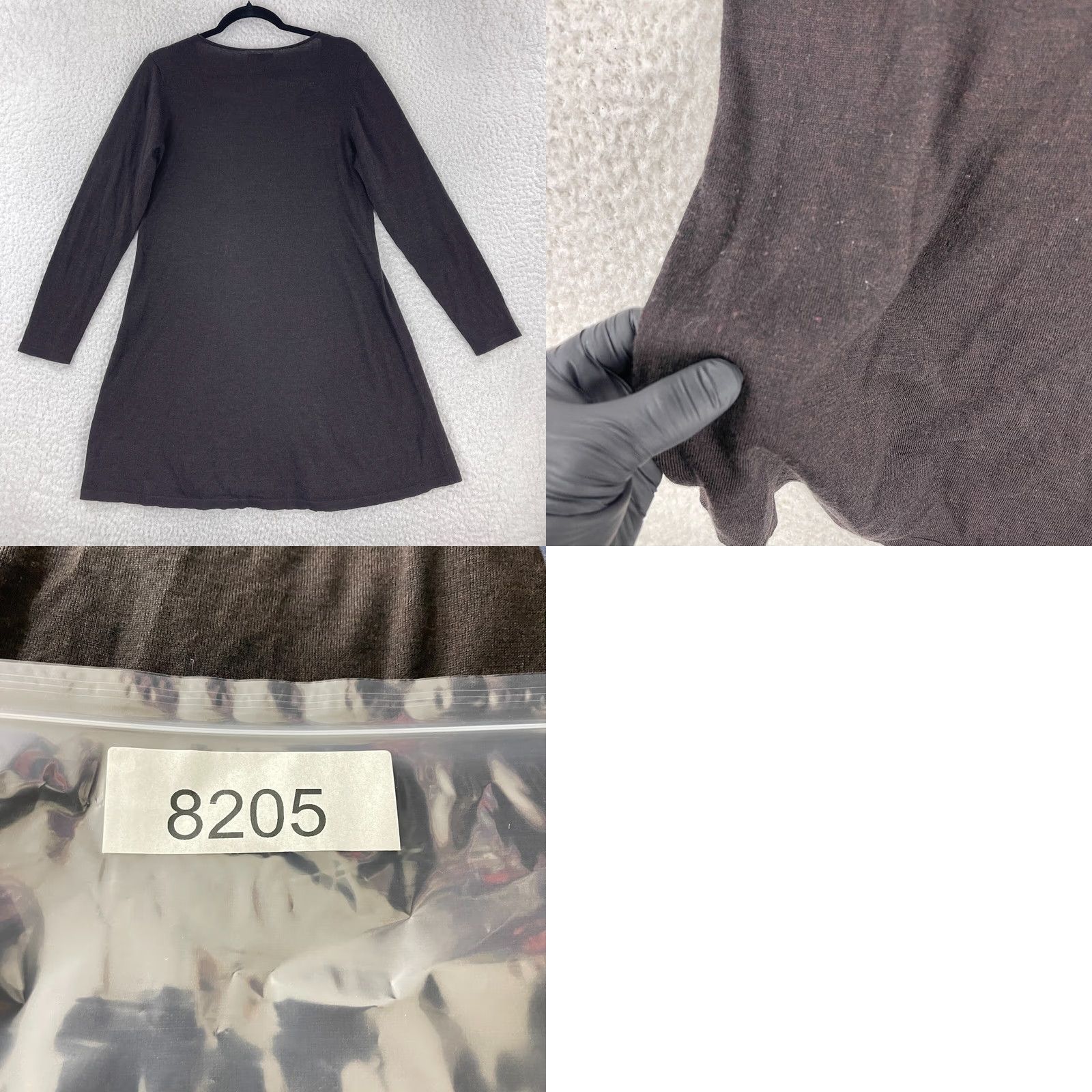 Eileen Fisher Eileen Fisher Tunic Shirt Womens Medium Brown 100% Wool Long Sleeve Pullover Size M / US 6-8 / IT 42-44 - 9 Thumbnail