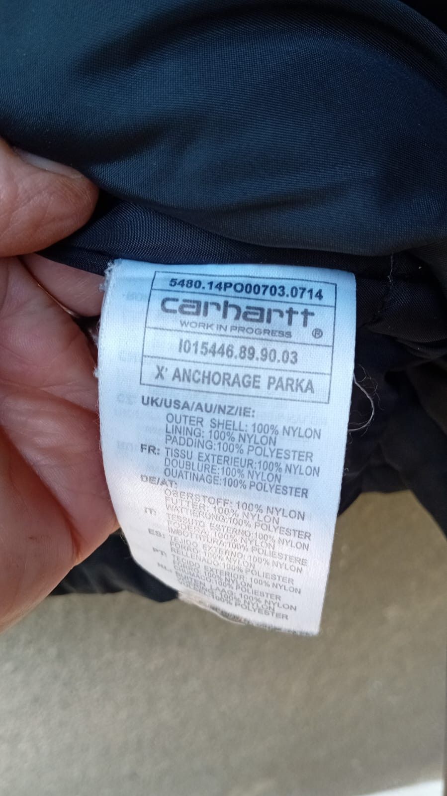 Carhartt WIP X'Anchorage Parka Jacket sz XS