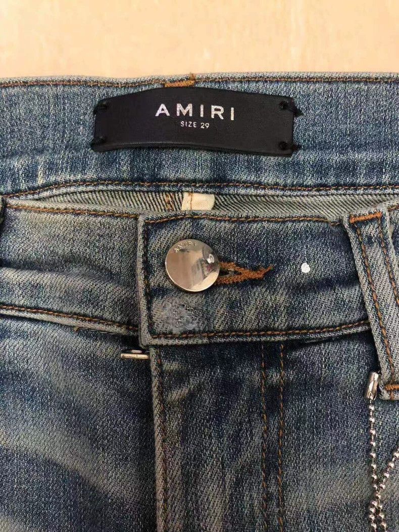 Amiri Amiri checkered grid multi-element patched blue jeans Size US 29 - 4 Thumbnail