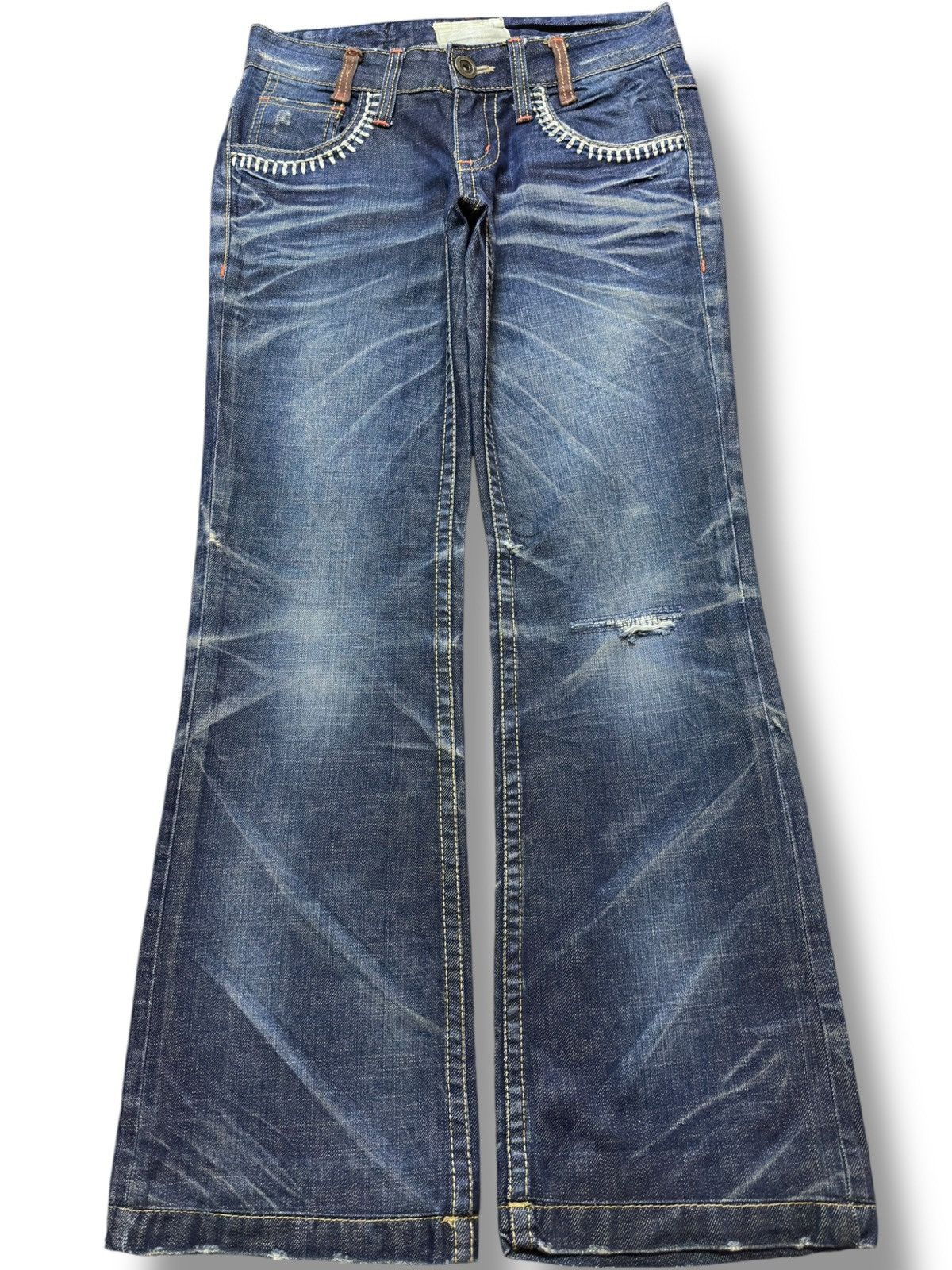 Hysteric Glamour Vintage Lolita Flare Whiskers Buckle Back Denim Size US 30 / EU 46 - 1 Thumbnail