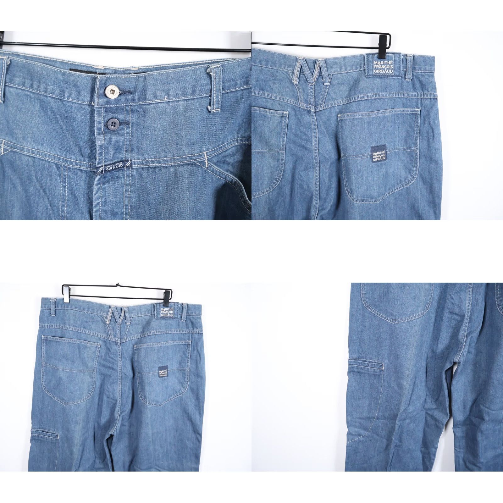 Denime VINTAGE Girbaud Jeans Men's 42 x 30 Blue Denim Carpenter Straight 90s Hip Hop VTG Mens Size US 42 / EU 58 - 9 Thumbnail