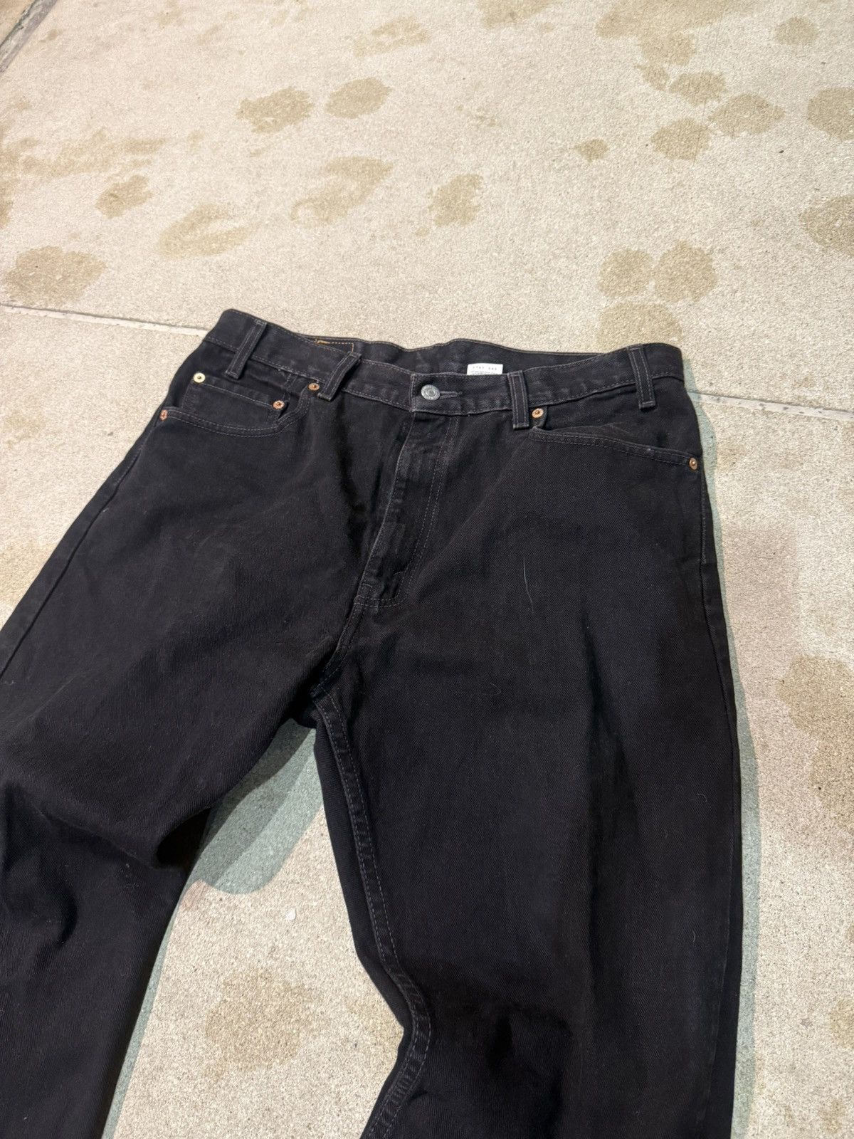 Levi's Levi’s 505 Black Denim Jeans – Vintage 90s Fit Size US 36 / EU 52 - 2 Thumbnail