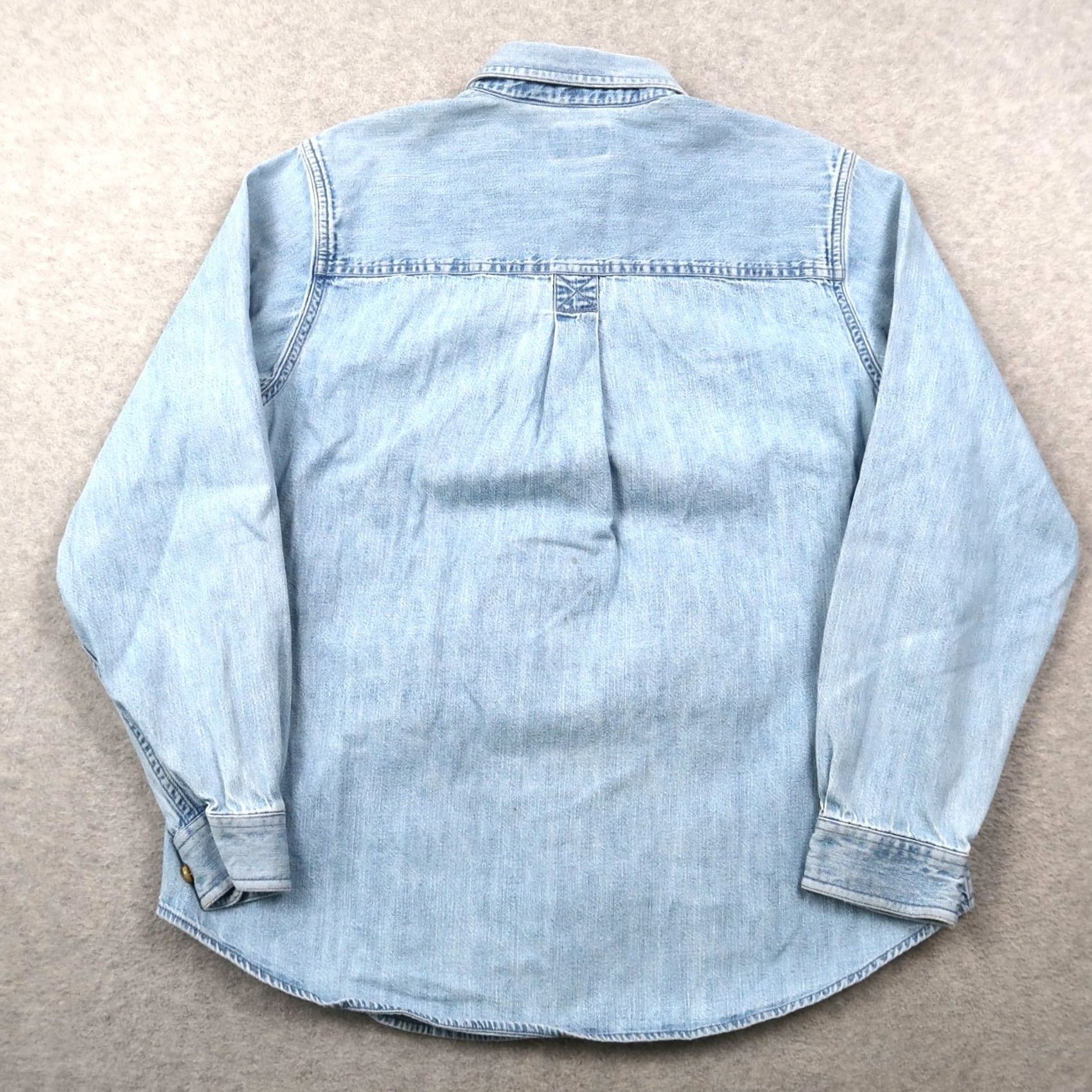 Vintage VINTAGE L.L.Bean Denim Button-Up Shirt Women M Blue Pockets Size M / US 6-8 / IT 42-44 - 2 Thumbnail