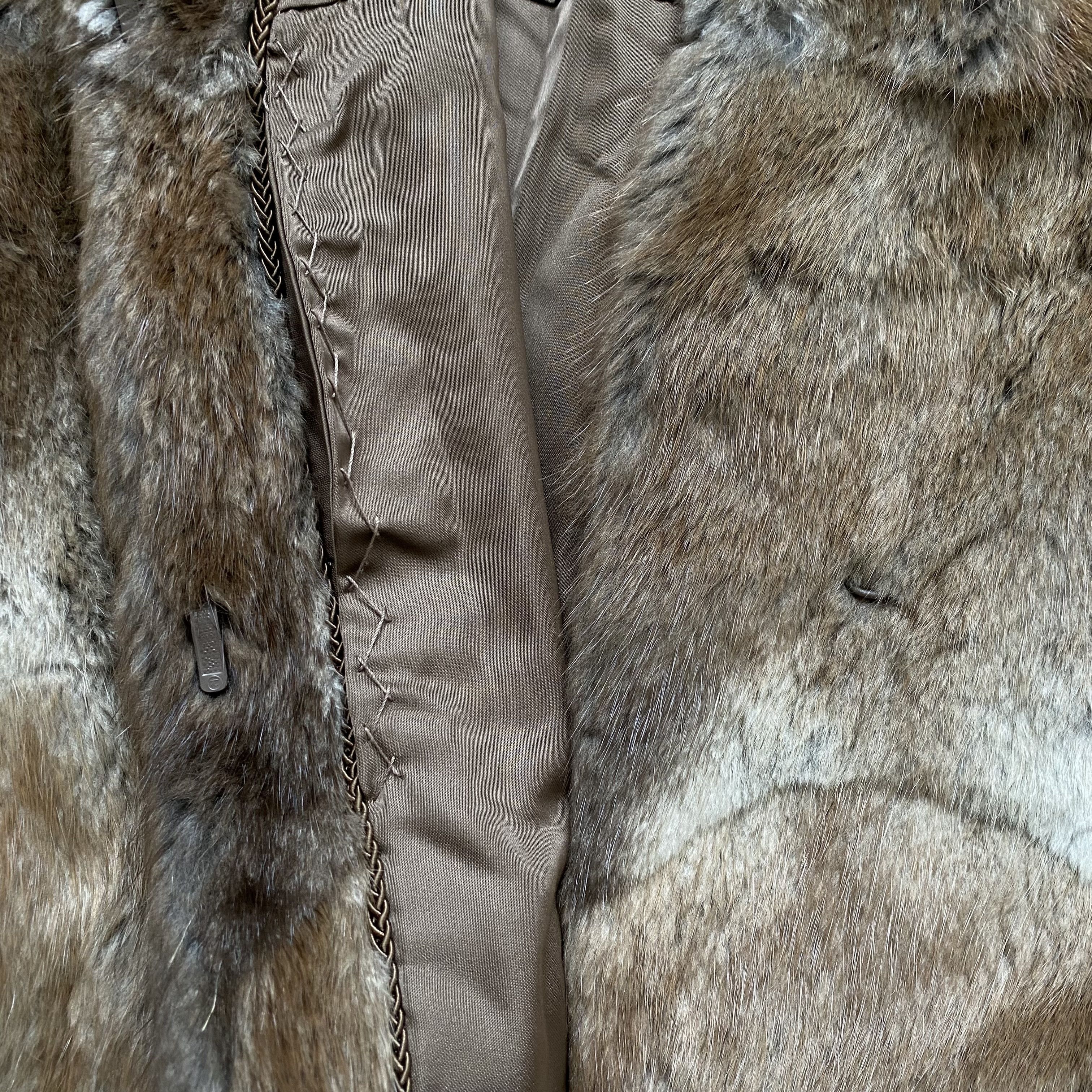 Vintage Vintage 90’s Oldmaney Real Fur Coat Lxury Designer Leather Size M / US 6-8 / IT 42-44 - 6 Thumbnail