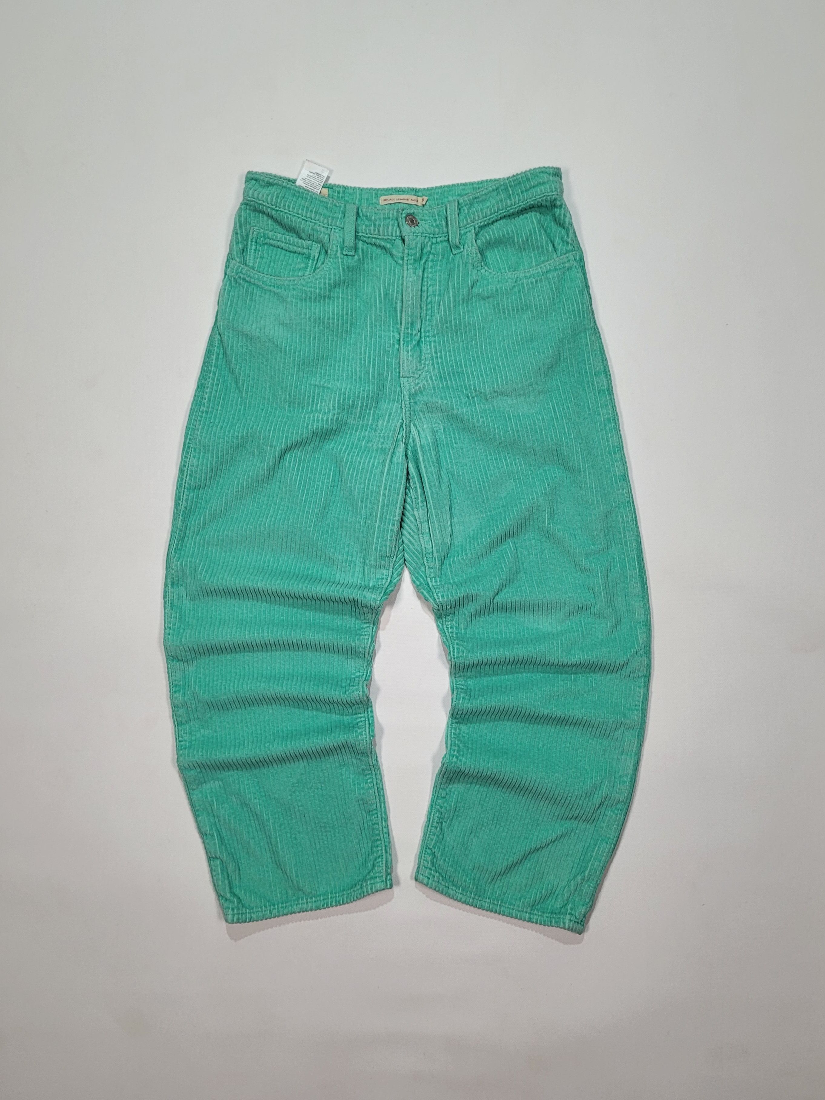 Levi's Levis Aqua Mint Corduroy Ribcage Straight Ankle Pants Size 30" / US 8 / IT 44 - 1 Thumbnail