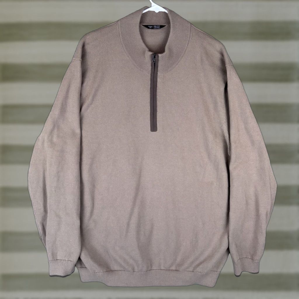 Rhone Rhone Commuter 1/4 Zip Sweater Mens 2XL Tan Beige Knit Casual Pullover Size US XXL / EU 58 / 5 - 1 Thumbnail