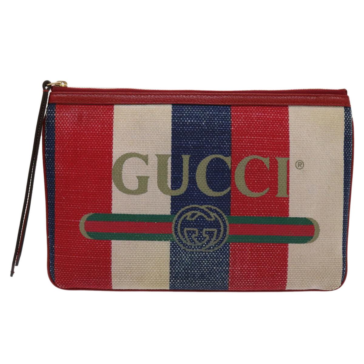 Gucci Multicolour Canvas Clutch Bag (Pre-Owned) Size ONE SIZE - 1 Thumbnail