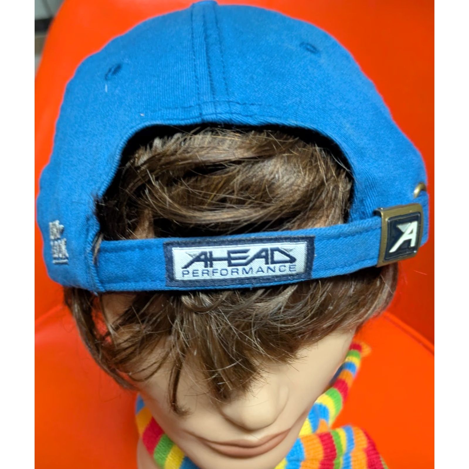 Vintage Ahead Lake Forest Golf Club Hat Adjustable Men Baseball Cap Blue Adjustable Strapback Ann Arbor MI Golf Tournament 90s (if applicable) Mens Size ONE SIZE - 3 Thumbnail