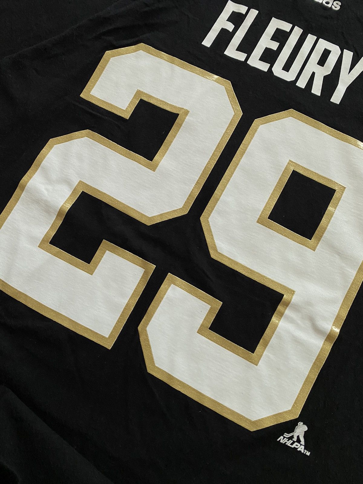 Adidas × Vintage Adidas NHL Las Vegas Golden Knights Fluery #29 T- Shirt Size US M / EU 48-50 / 2 - 12 Thumbnail