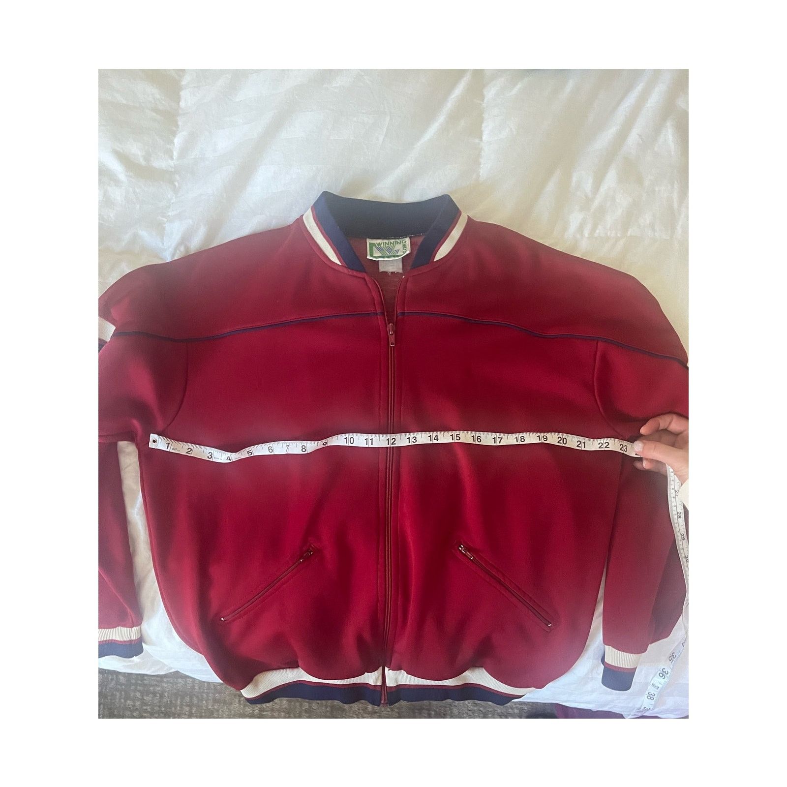 Vintage Vintage Winning Ways Zip-Up Track Jacket Red White Size L Size US L / EU 52-54 / 3 - 6 Thumbnail