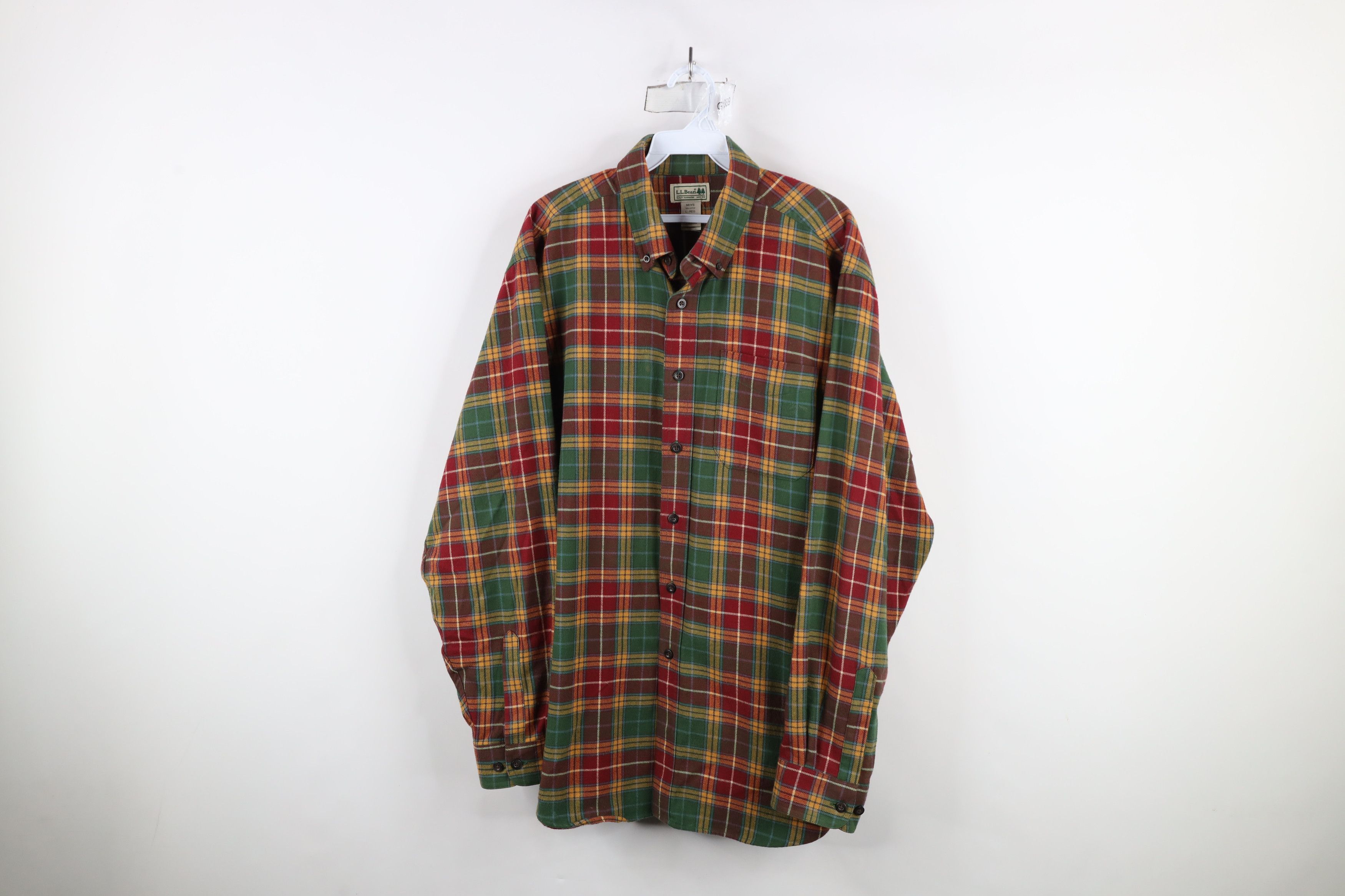 L.L. Bean × Vintage Vintage LL Bean Rainbow Plaid Flannel Button Down Shirt Size US L / EU 52-54 / 3 - 1 Thumbnail