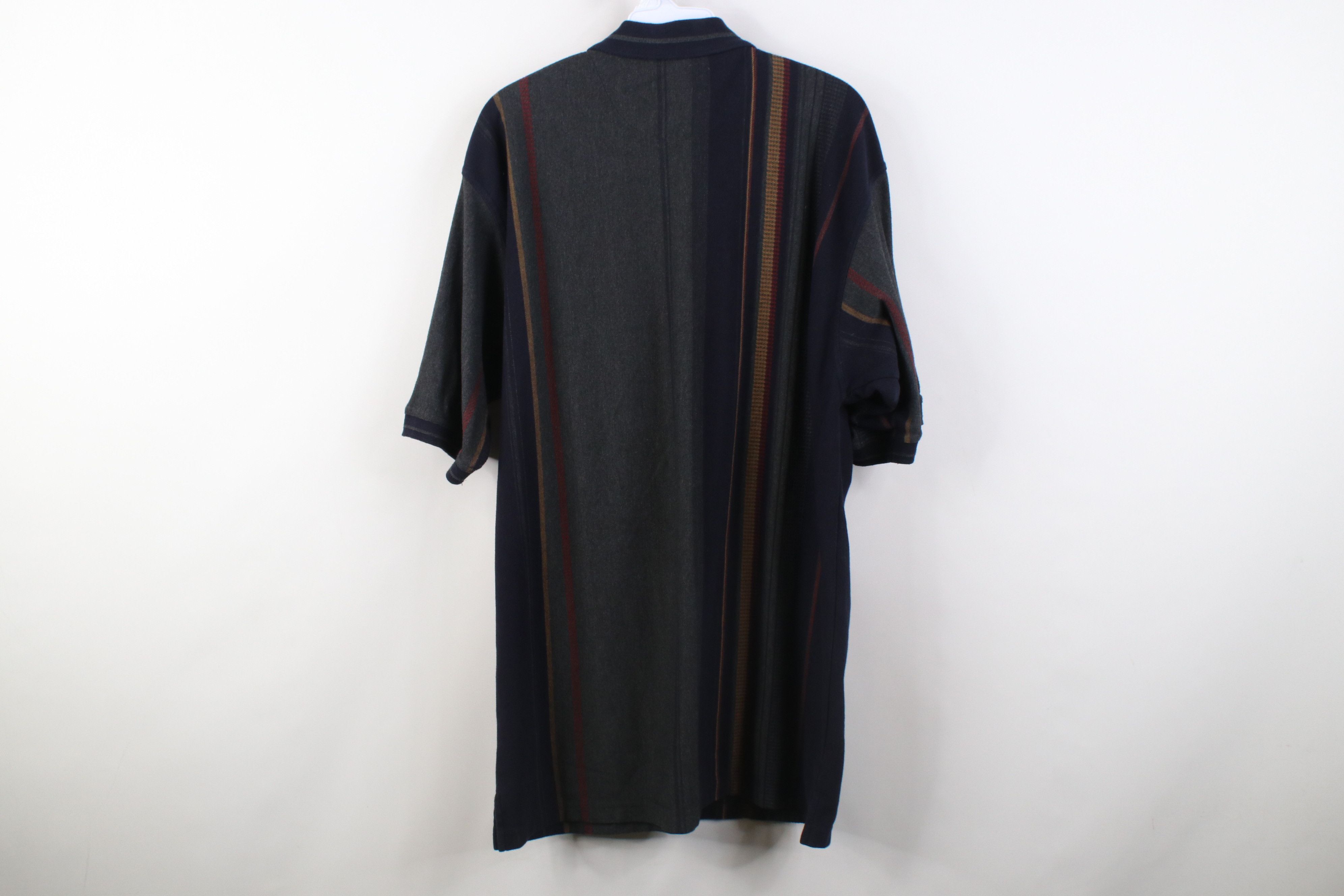 Vintage Vintage 90s Streetwear Houndstooth Knit Golf Polo Shirt Size US XL / EU 56 / 4 - 8 Thumbnail