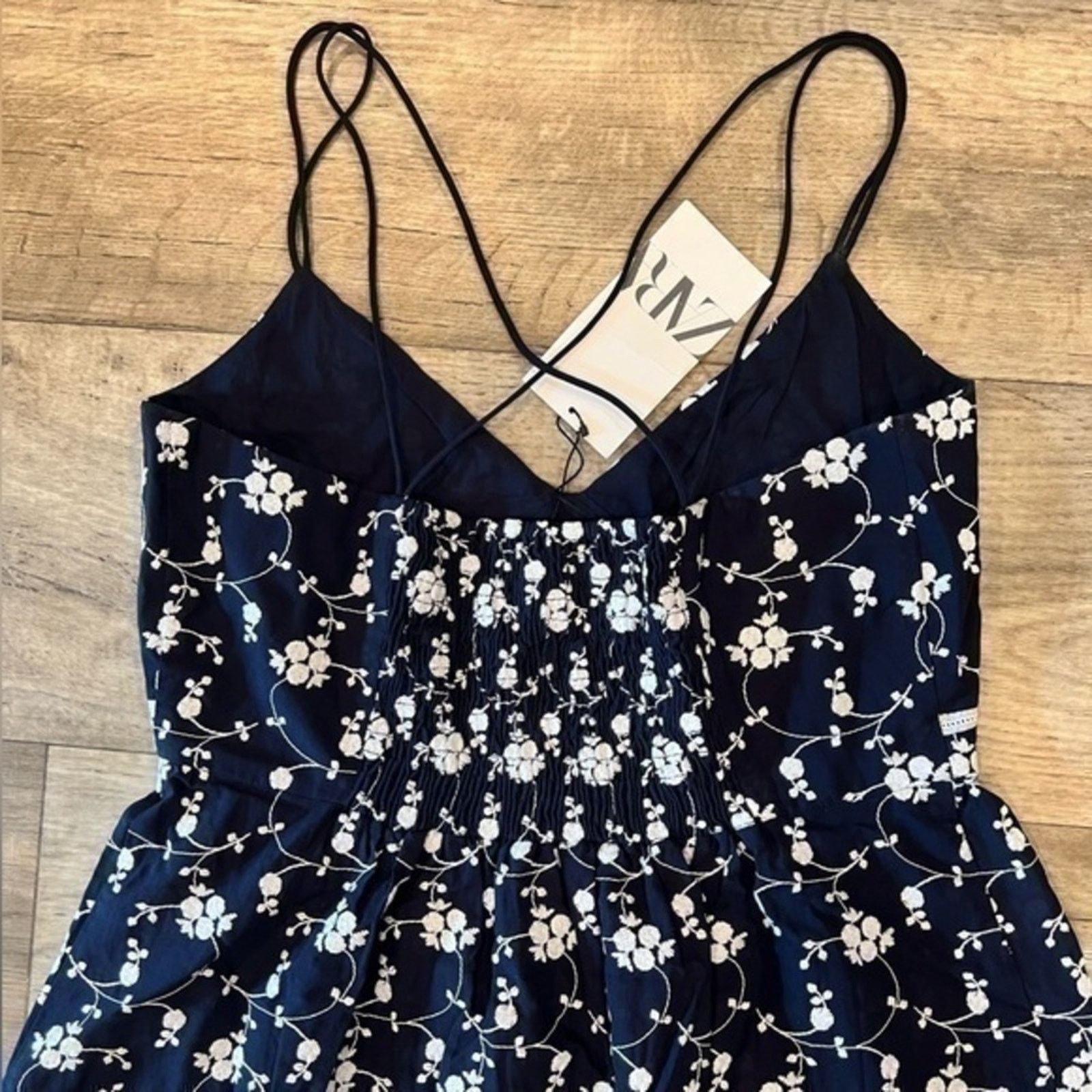 ZARA Strappy Embroidered Dress NWT - wpequipmentugltd.com