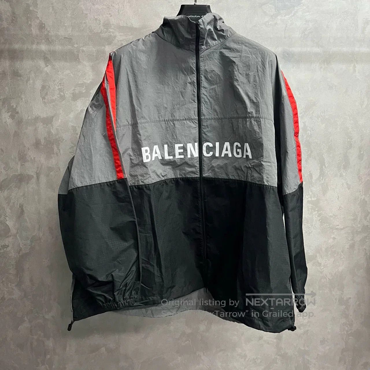 Balenciaga Balenciaga Gray Logo Zip High Neck Jacket. Size US M / EU 48-50 / 2 - 1 Thumbnail