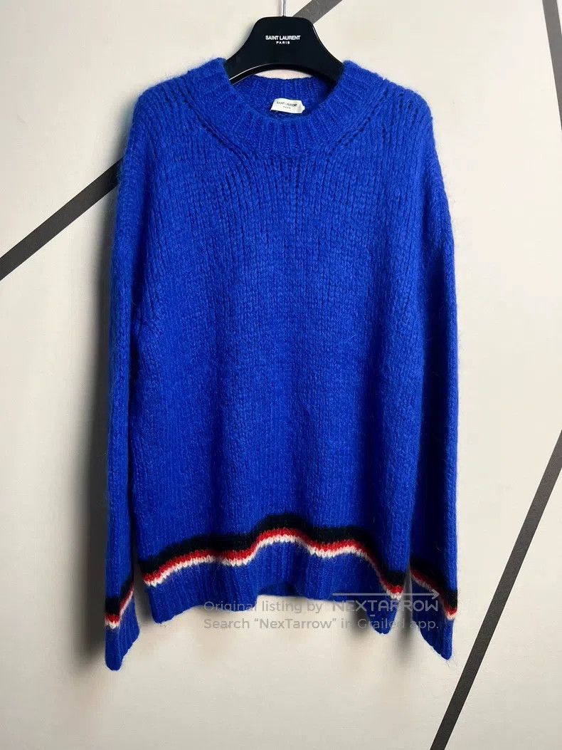 Saint Laurent Paris Saint Laurent Paris Klein Blue Alpaca Wool Sweater Size US S / EU 44-46 / 1 - 1 Thumbnail