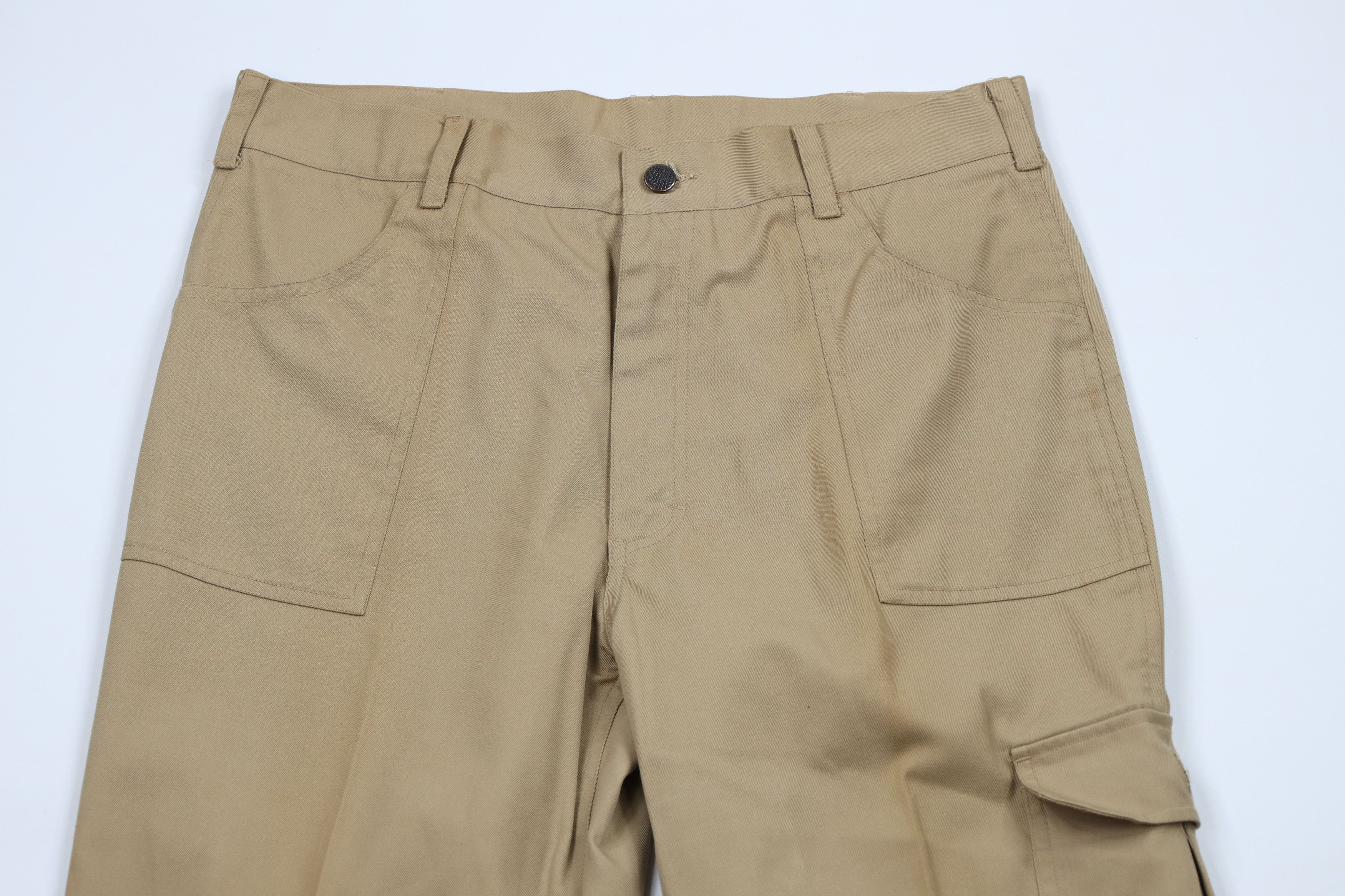 Vintage Vintage 70s Streetwear Wide Leg Bell Bottoms Pants Beige Size US 34 / EU 50 - 2 Thumbnail