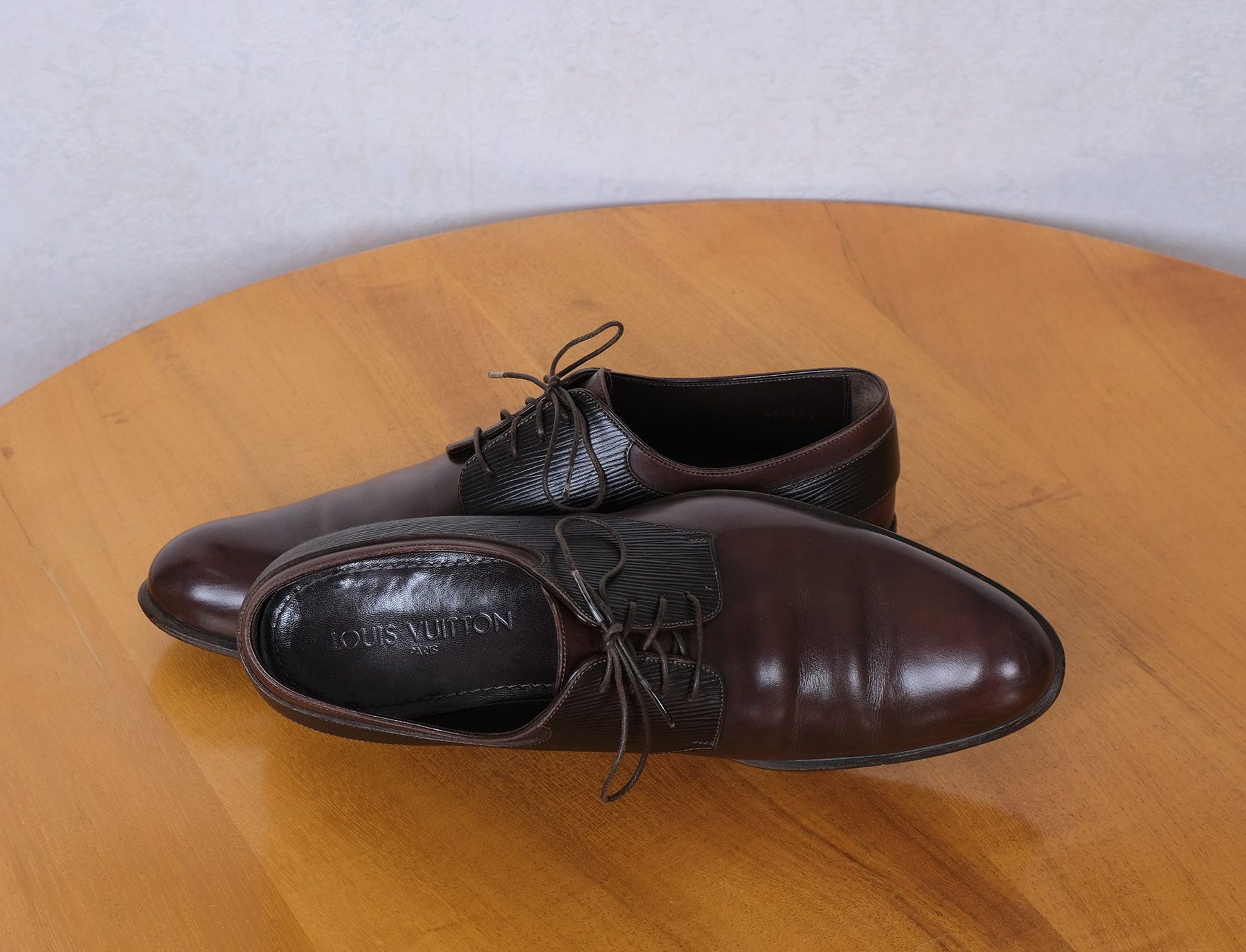 Louis Vuitton Louis Vuitton,Brown leather Shoes,Size 42, Certificate,1020e Size US 9 / EU 42 - 7 Thumbnail