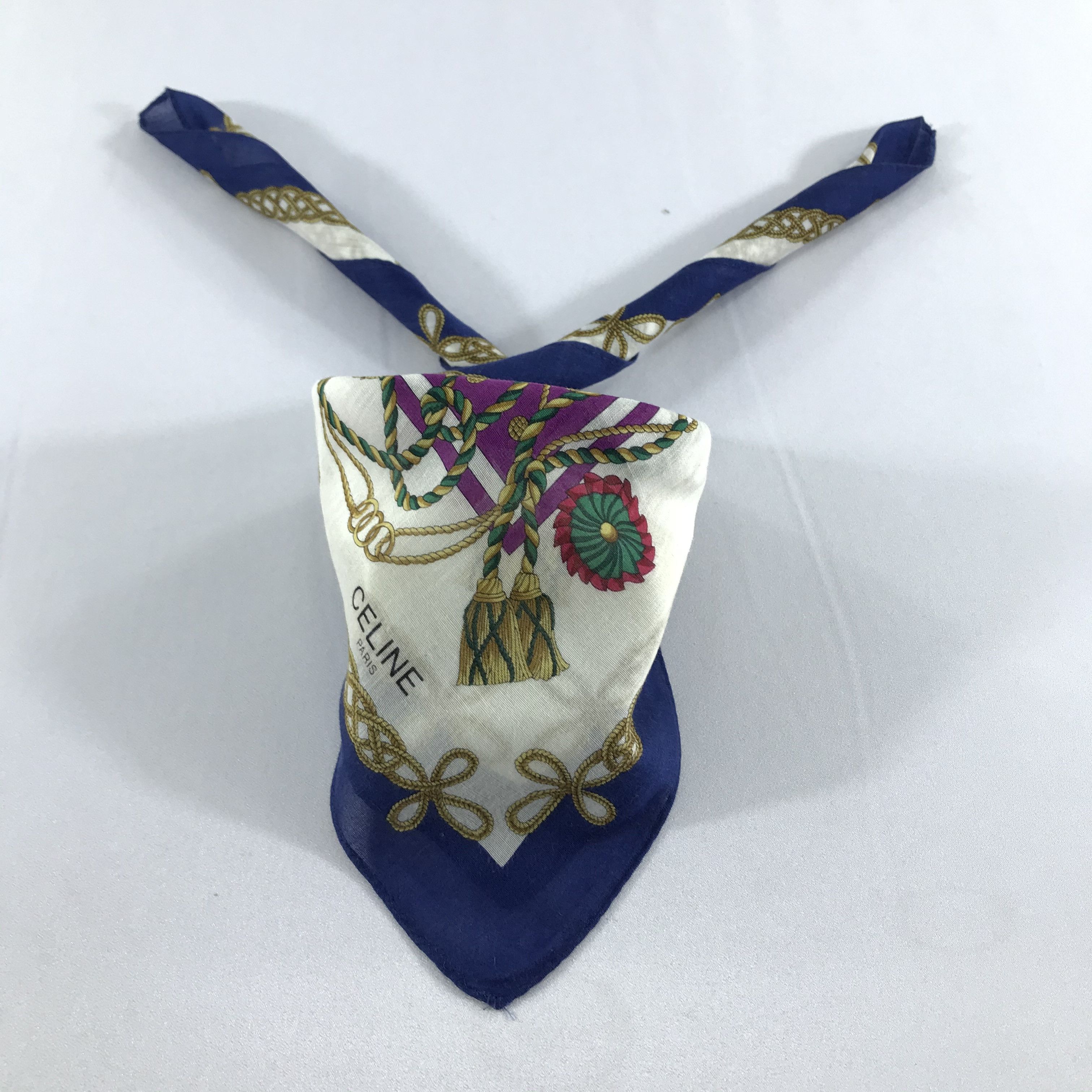 Celine Celine Luxury Handkerchief Neckerchief Bandana H702 Size ONE SIZE - 1 Thumbnail