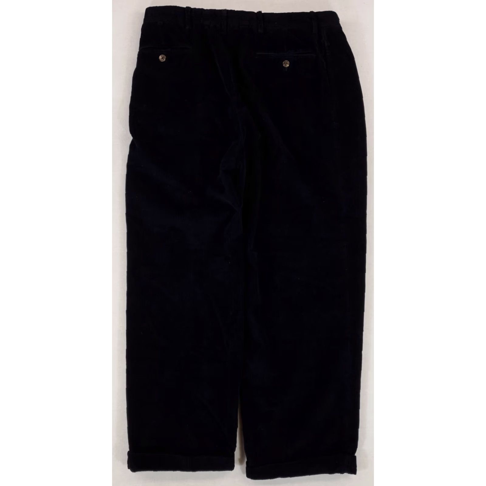 Polo Ralph Lauren VINTAGE Polo Ralph Lauren Corduroy Pants Italy Pleated Mens 40 35x28 Blue Dress Pants Cuffed Men Size US S / EU 44-46 / 1 - 3 Thumbnail