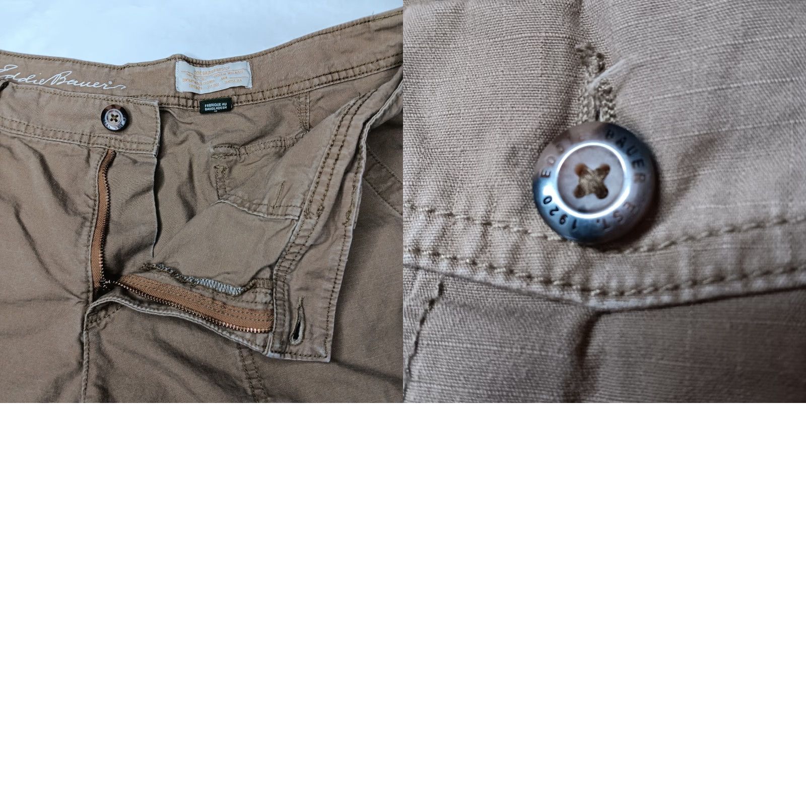 Eddie Bauer Eddie Bauer Shorts Women's Size 16 Cargo Rip Stop Brown Cotton Hiking Outdoors Womens Size 40" / US 18 - 8 Thumbnail
