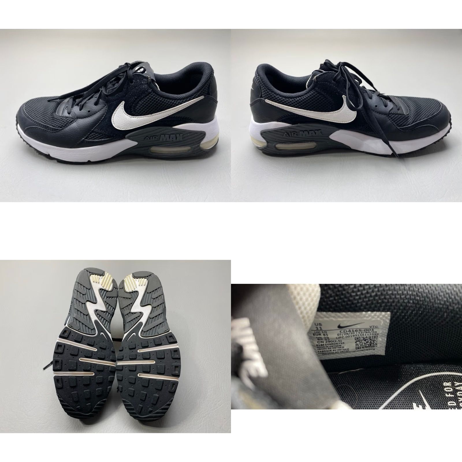 Nike Nike Air Max Excee Men’s Size 11 CD4165-001 Black/White/Dark Grey 1466 - Sneakers - Nike - Athletic - Shoes - Mens Size ONE SIZE - 8 Thumbnail