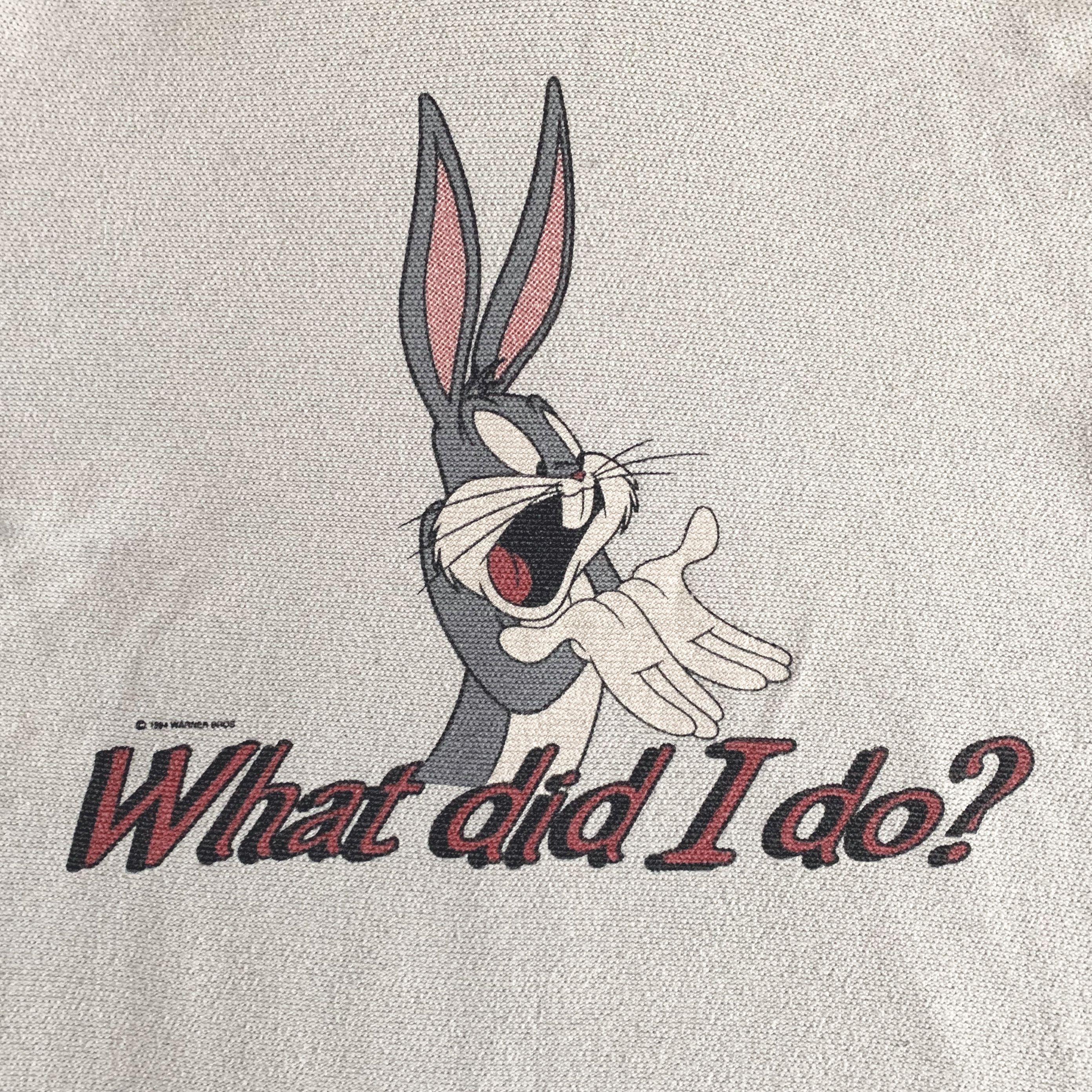 Other Vintage 1994 BUGS BUNNY Sweatshirt Long sleeve What did I do Size US S / EU 44-46 / 1 - 5 Thumbnail