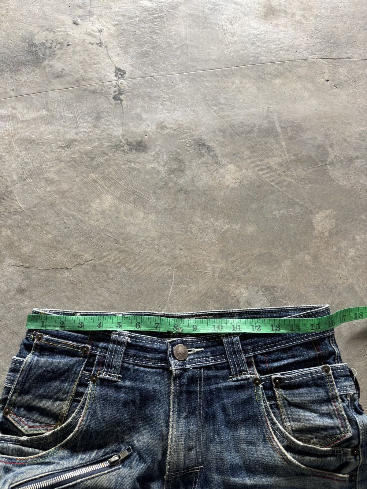 PPFM DOUBLE WAIST BREATHMINT DISTRESSED JAPANESE MULTIZIPPER PUNK Size US 31 - 20 Thumbnail
