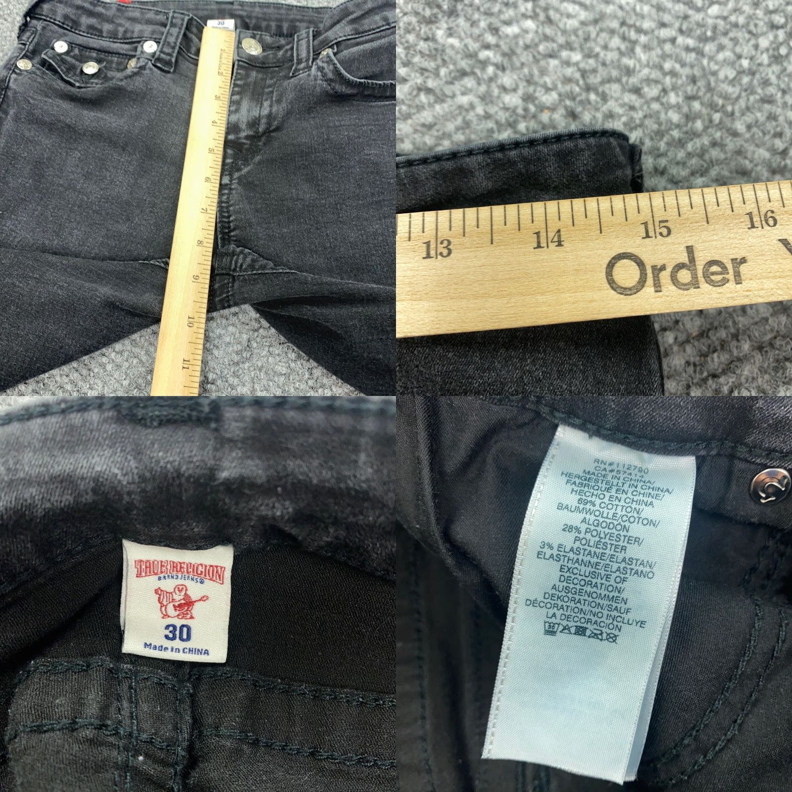 True Religion True Religion Jeans Black Skinny Mid Rise Stretch 30 Womens Adult 30 Regular Denim 5-Pocket Size 30" / US 8 / IT 44 - 8 Thumbnail