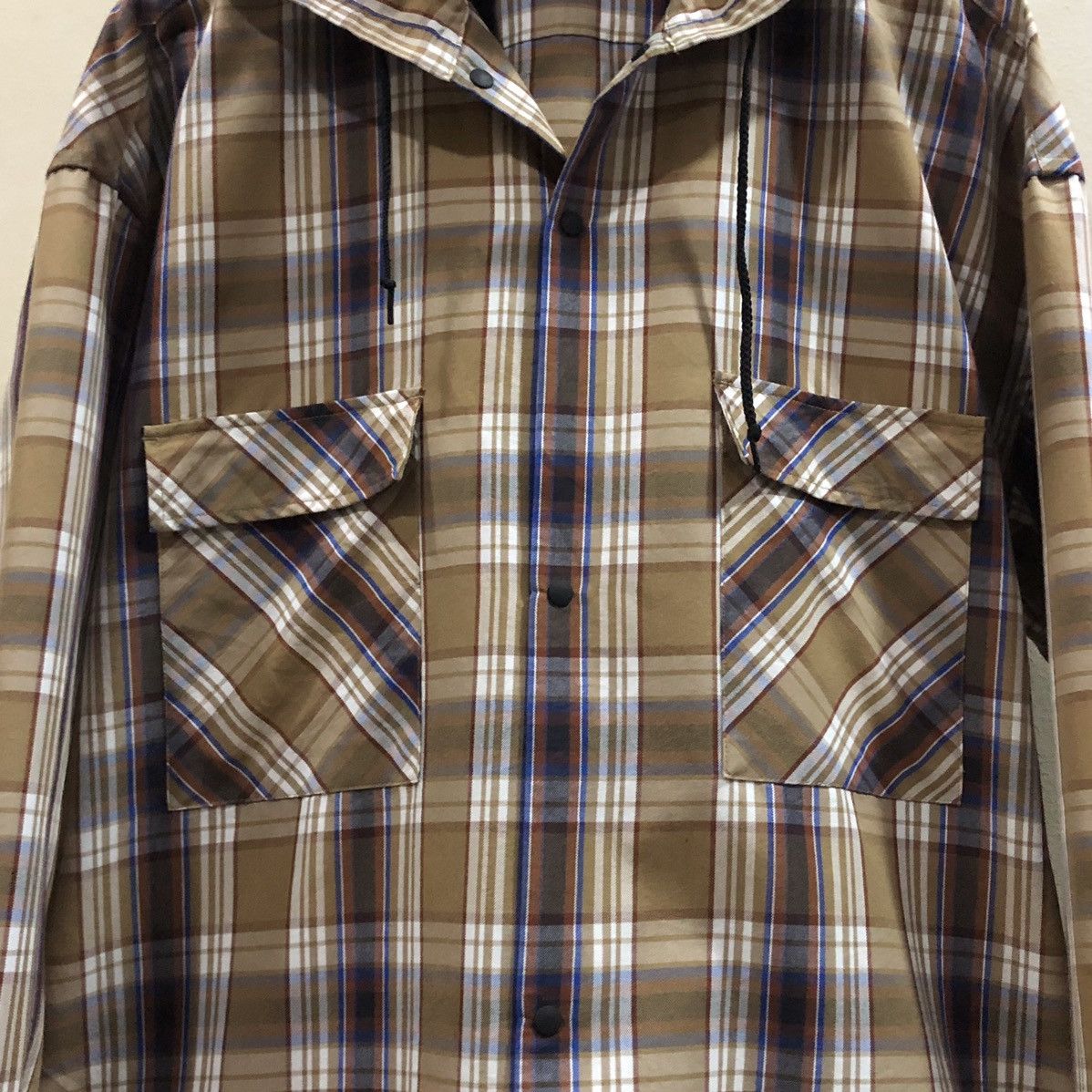 Beams Plus Beams Heart Checked Pattern Button Snap Hoodie Jacket Size US L / EU 52-54 / 3 - 5 Thumbnail