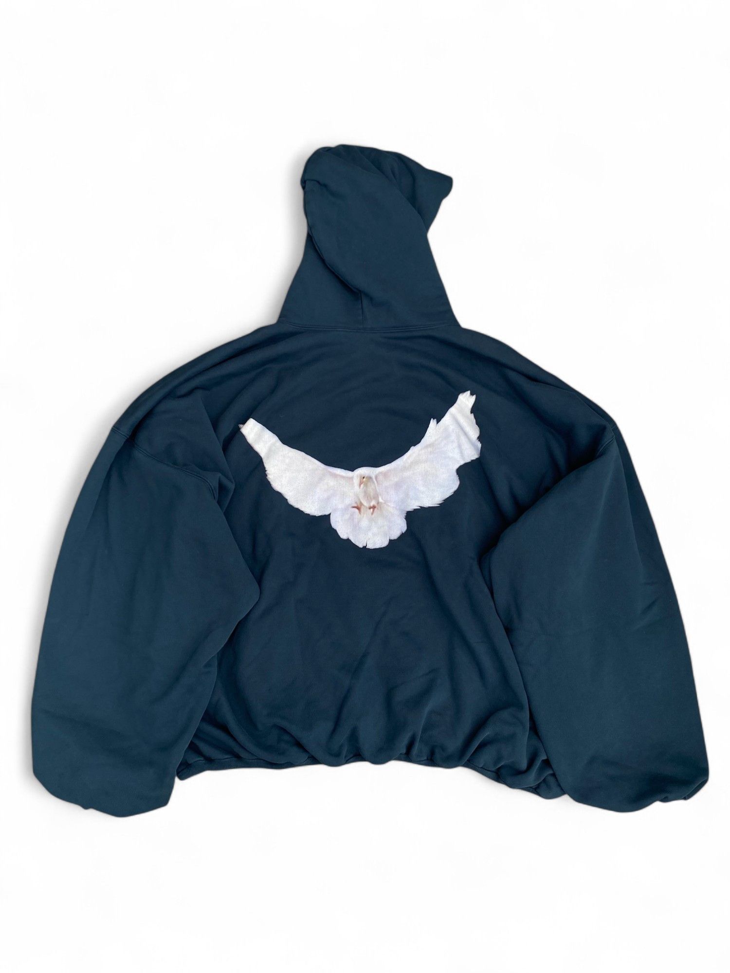 Gap × Kanye West Yeezy Gap Dove Shrunken Hoodie Dark Blue