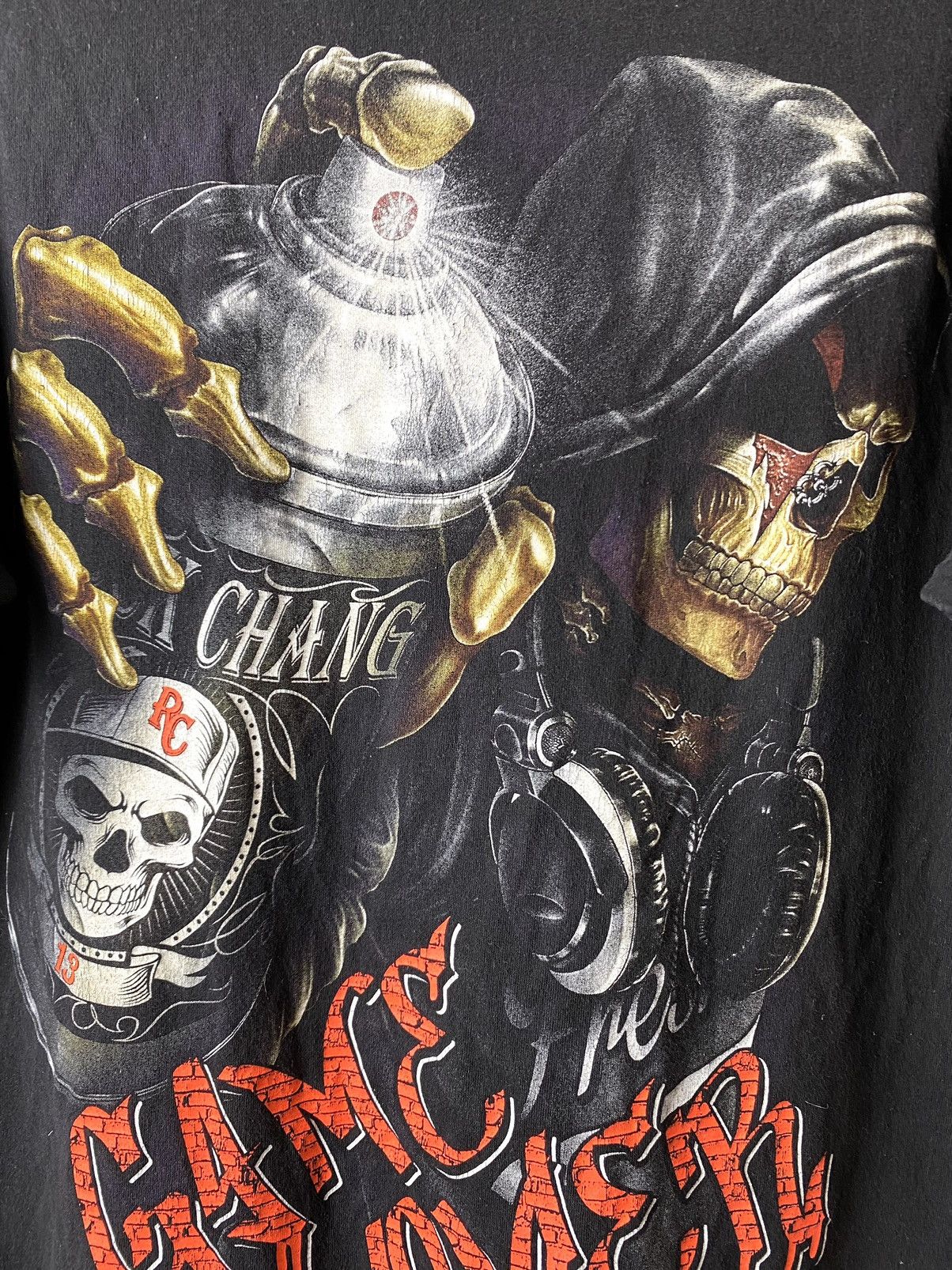 Band Tees 00’s Vintage Game Over Skull Graffiti T Shirt Size US M / EU 48-50 / 2 - 8 Thumbnail