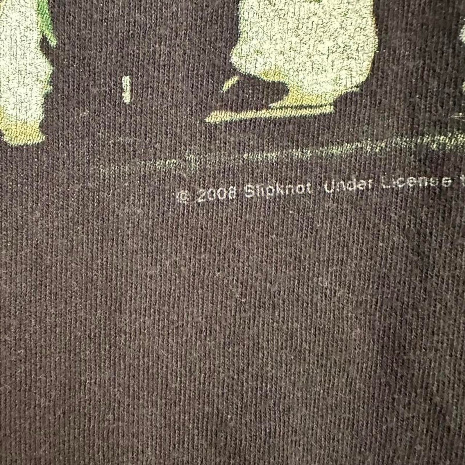 Band Tees × Slipknot Vintage 2008 Slipknot Band Shirt Size US XL / EU 56 / 4 - 4 Thumbnail