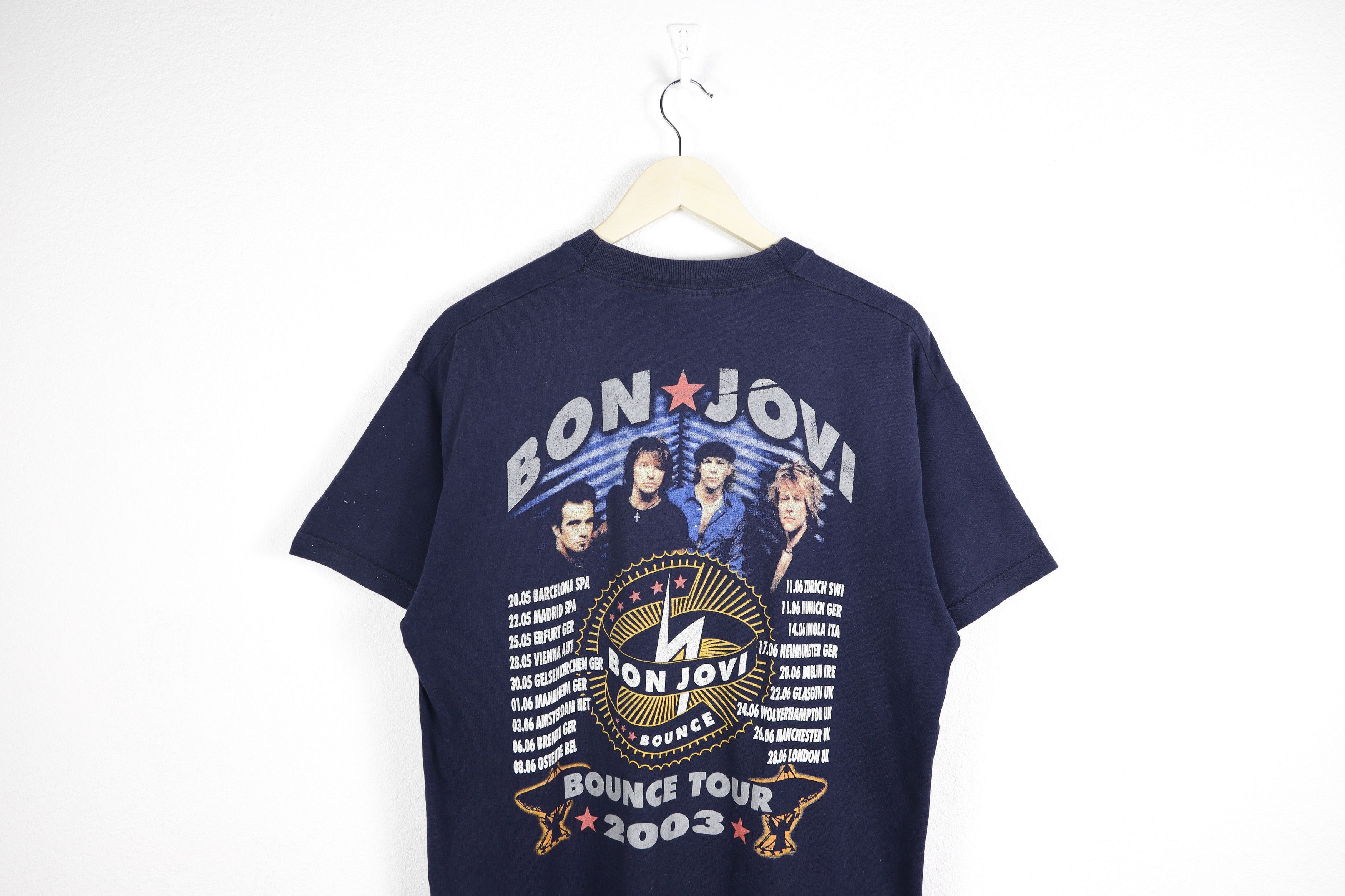 Bon Jovi Vintage Bon Jovi 2003 Bounce Tour Graphic Tee T-shirt Size US L / EU 52-54 / 3 - 9 Thumbnail