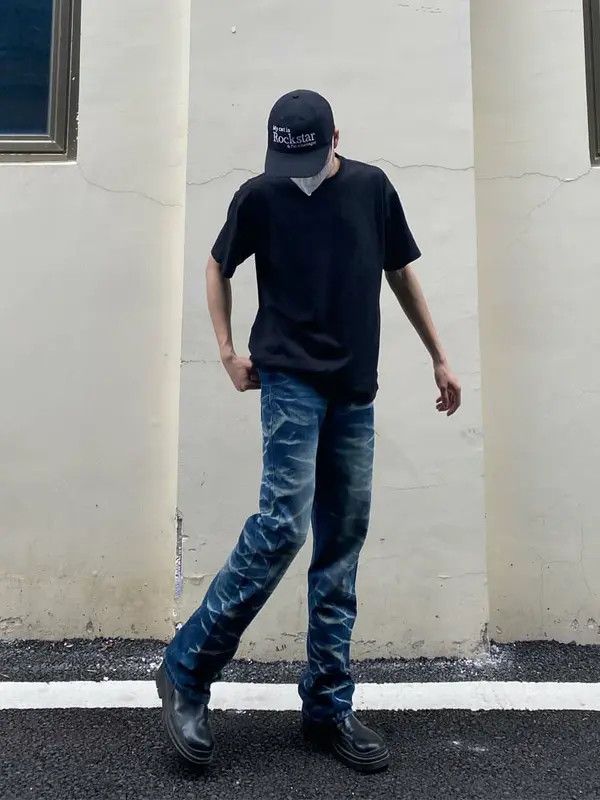 VIBE washed fade tie dye grunge flared jeans Size US 30 / EU 46 - 6 Thumbnail