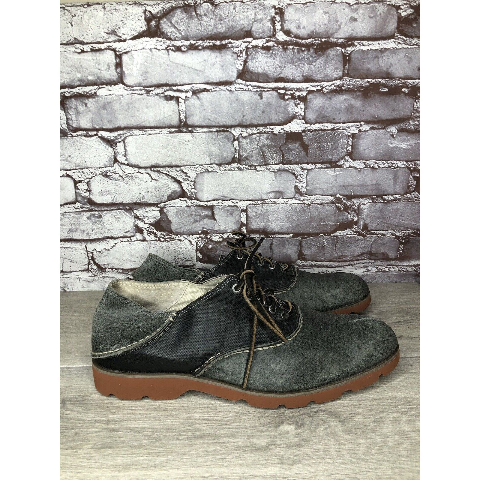 Sperry Sperry Top Sider Gray Black Leather Oxfords Lace Up Shoes Me Size US 11.5 / EU 44-45 - 20 Thumbnail