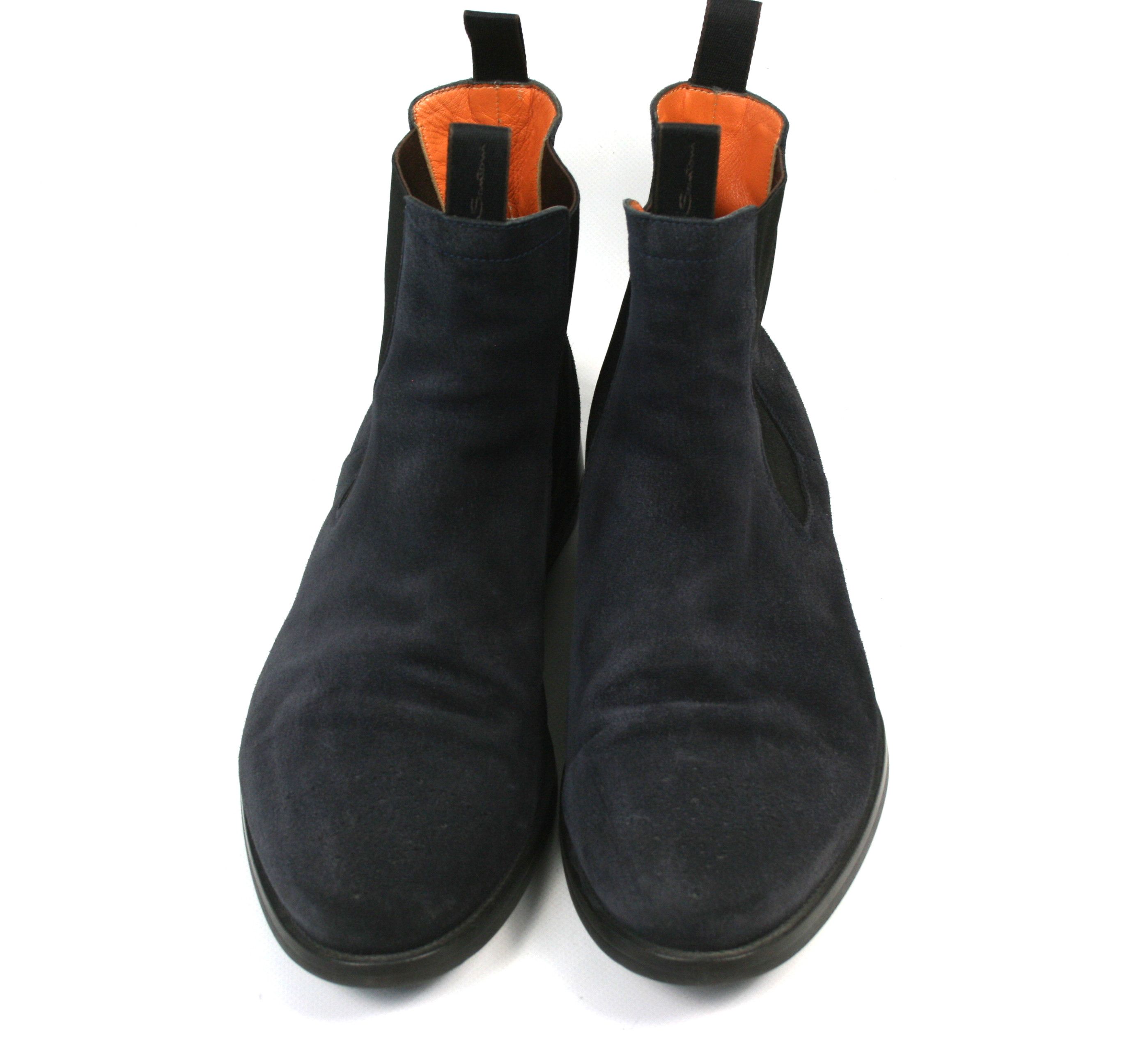 Santoni Chelsea Suede Boots Size US 12 / EU 45 - 8 Thumbnail